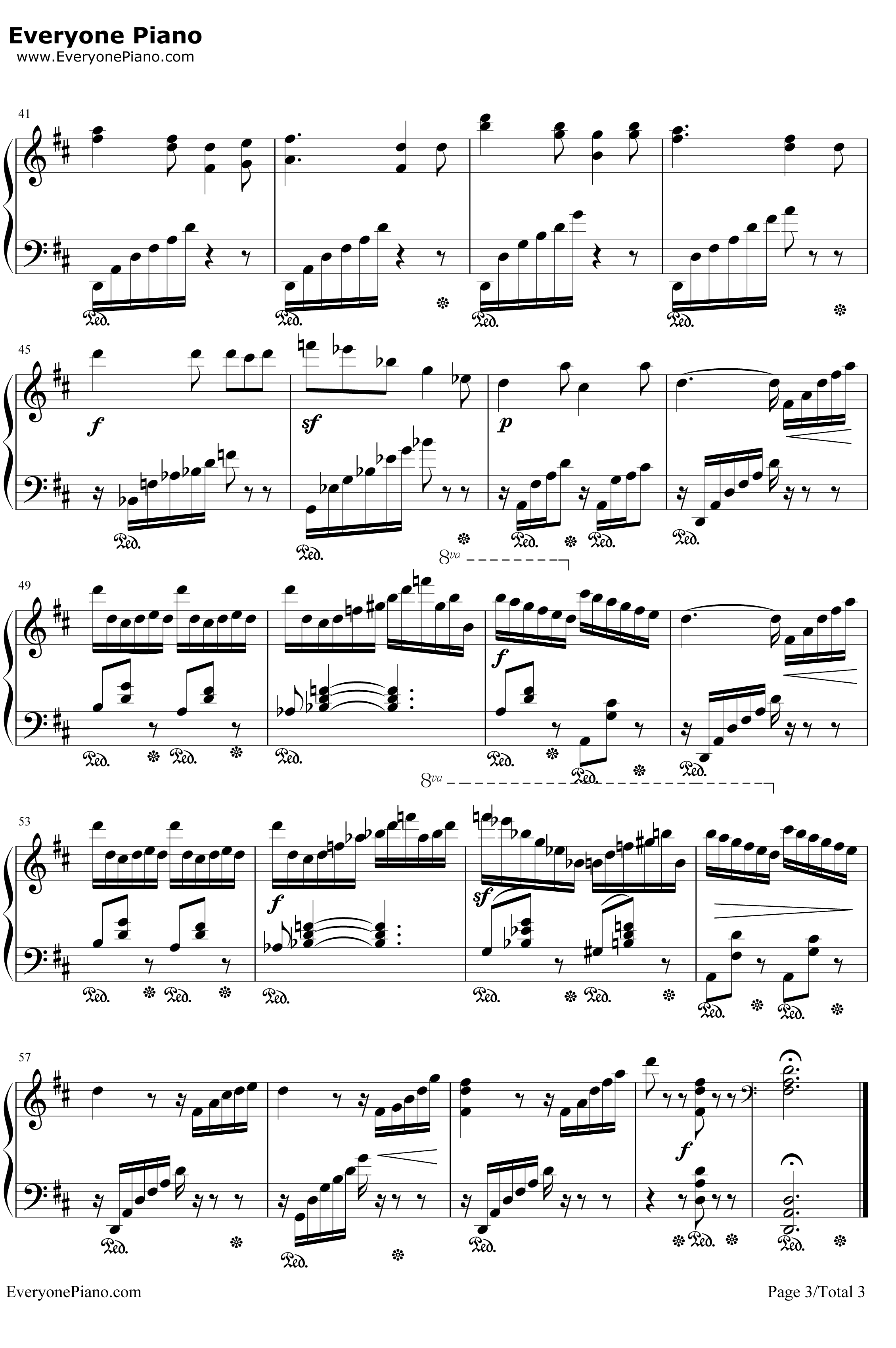 蝴蝶钢琴谱 -默克尔3