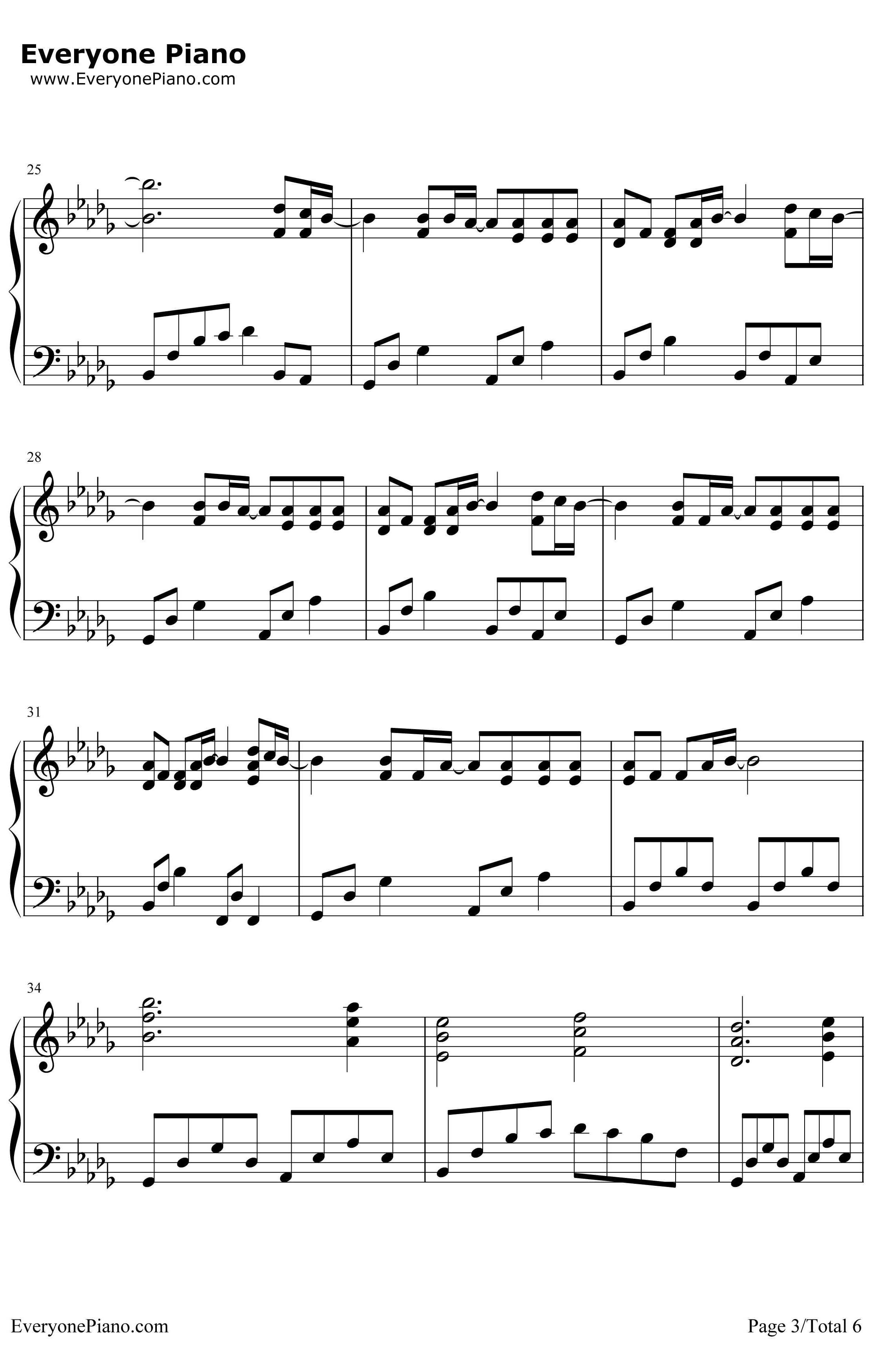M钢琴谱-滨崎步-圣母玛利亚3