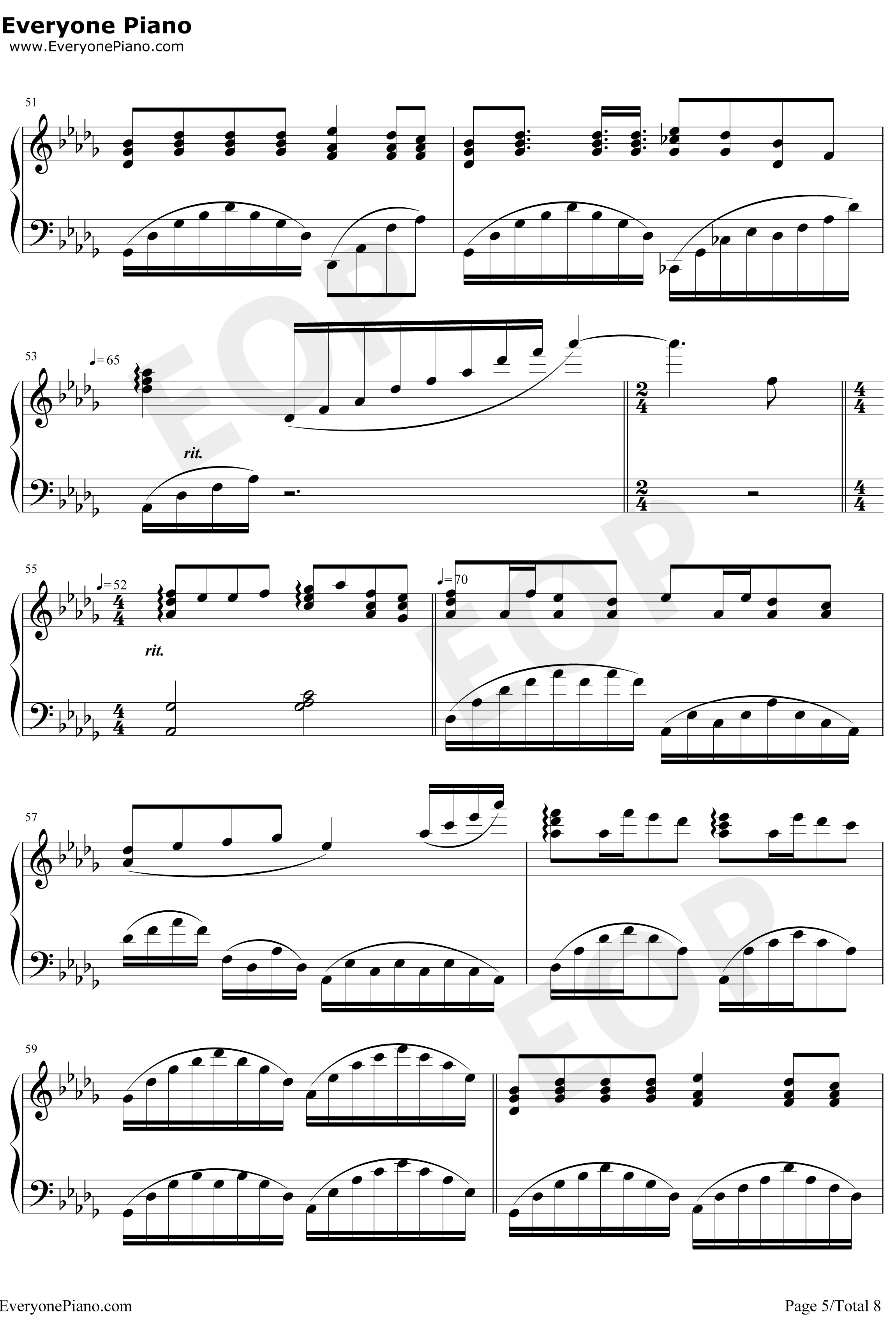 The Music of the Night钢琴谱-AndrewLloydWebber安德鲁·劳埃德·韦伯-歌剧魅影OST5