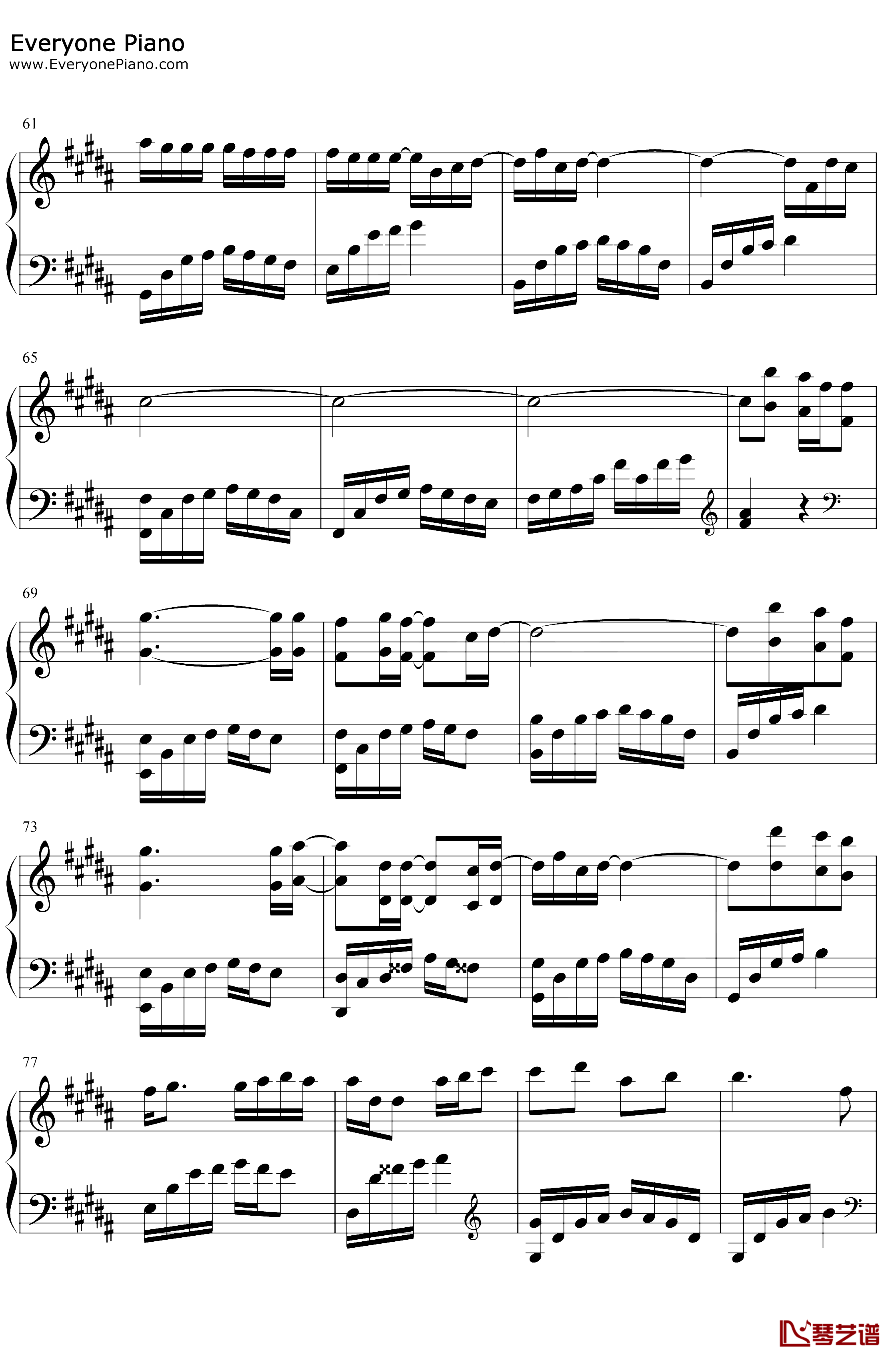 Muyuuka钢琴谱 RURUTIAルルティア4