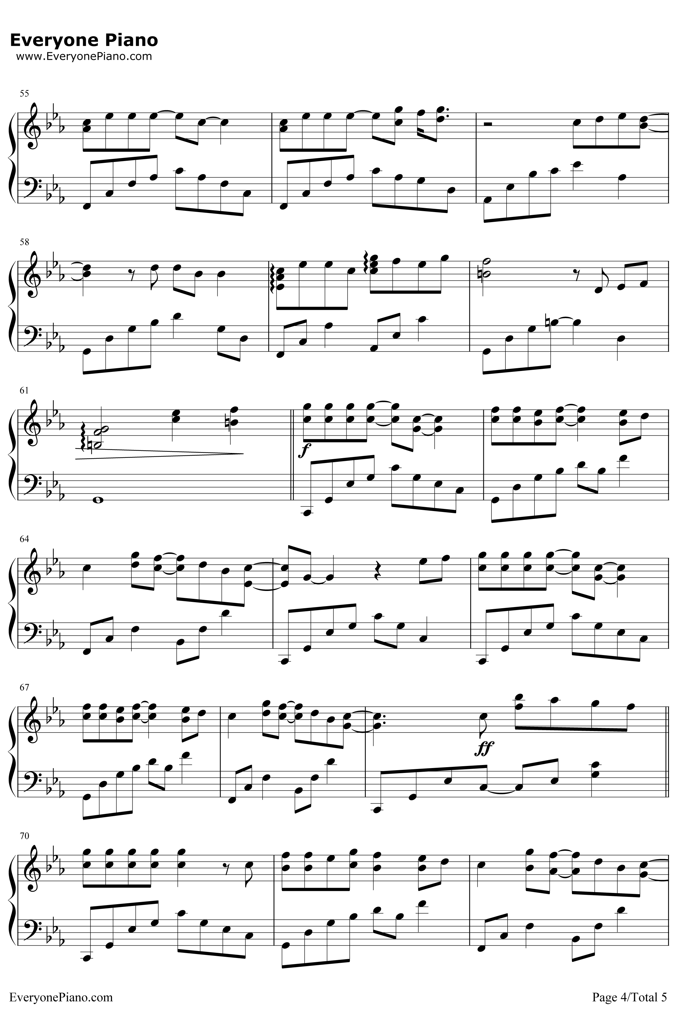 假如钢琴谱-信乐团4