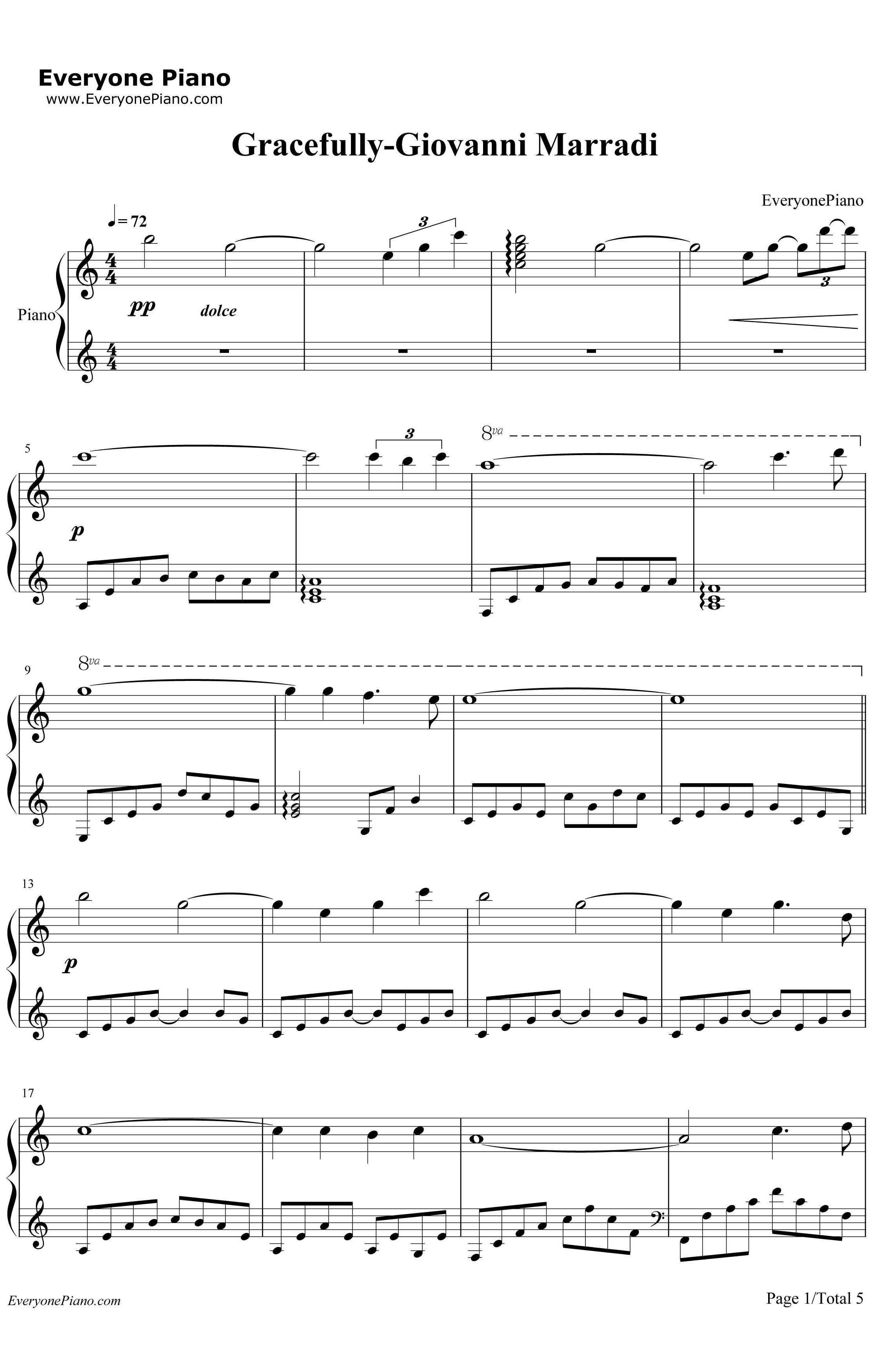 Gracefully钢琴谱-GiovanniMarradi(乔瓦尼)1