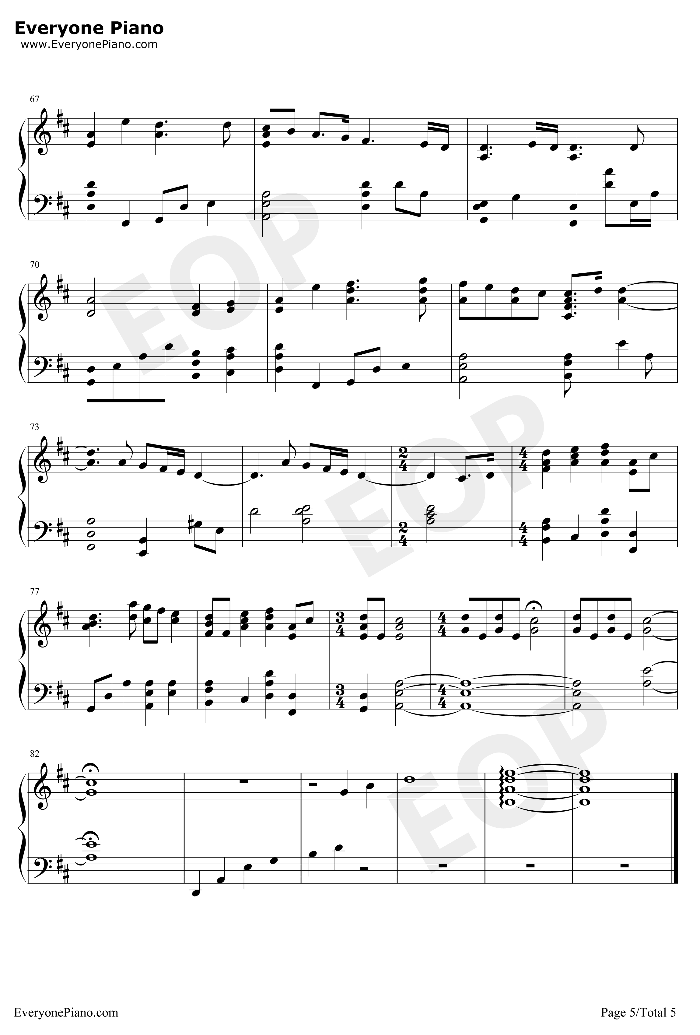 ウィアートル钢琴谱-Rionos-完美钢琴版5