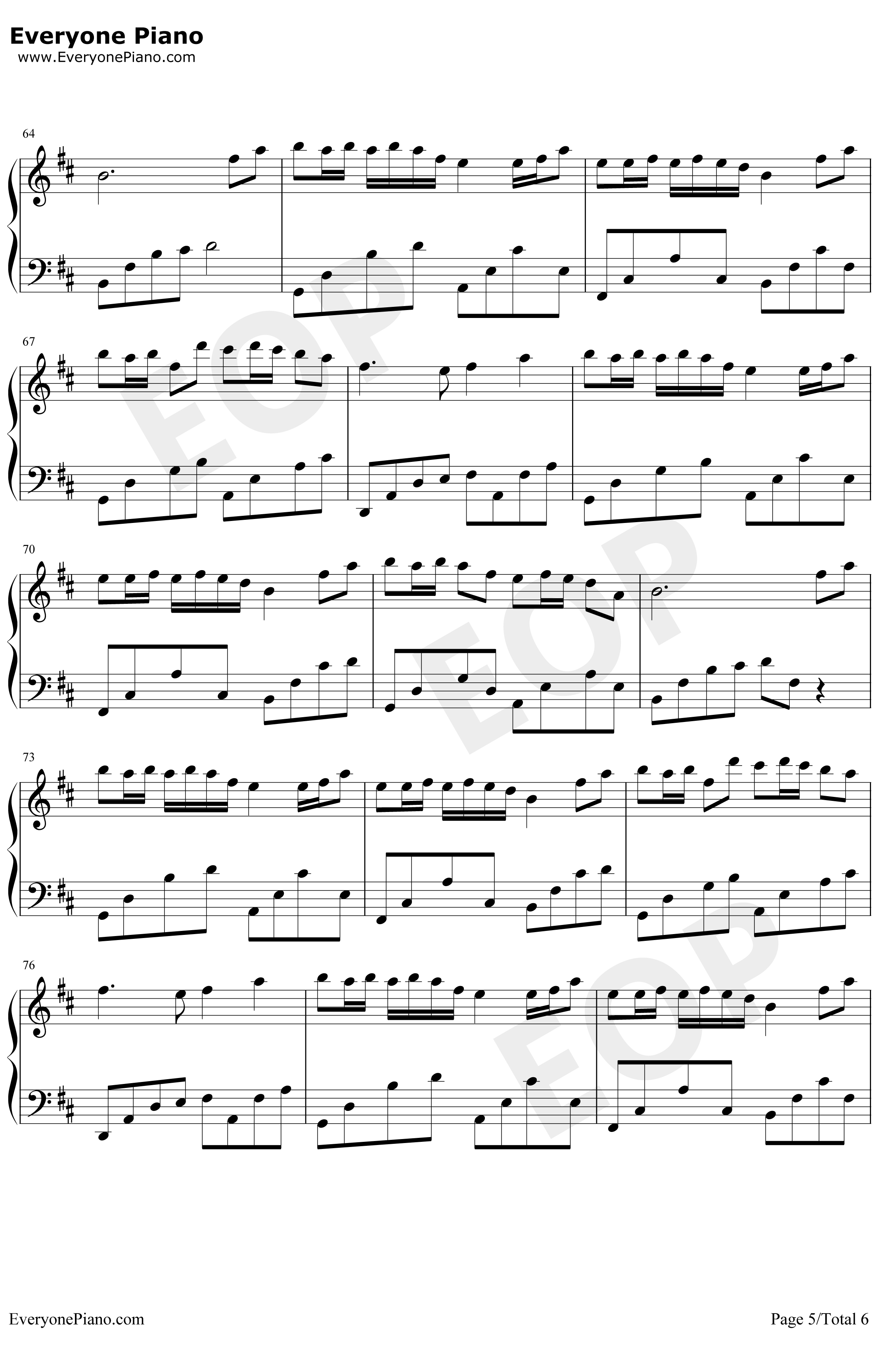 WindyHill钢琴谱-羽肿-很美的钢琴曲5