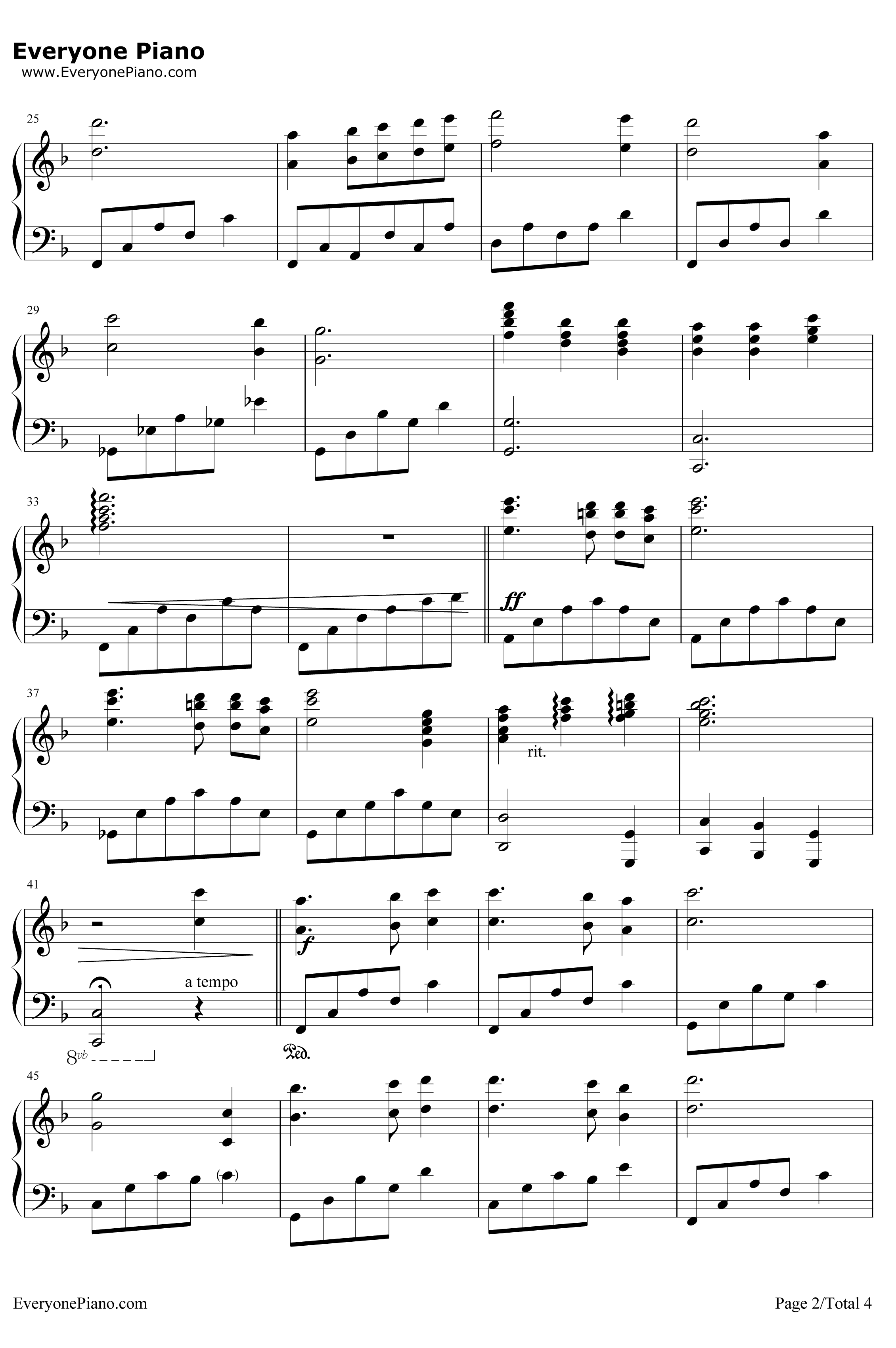 棉花国的星星钢琴谱-克莱德曼2