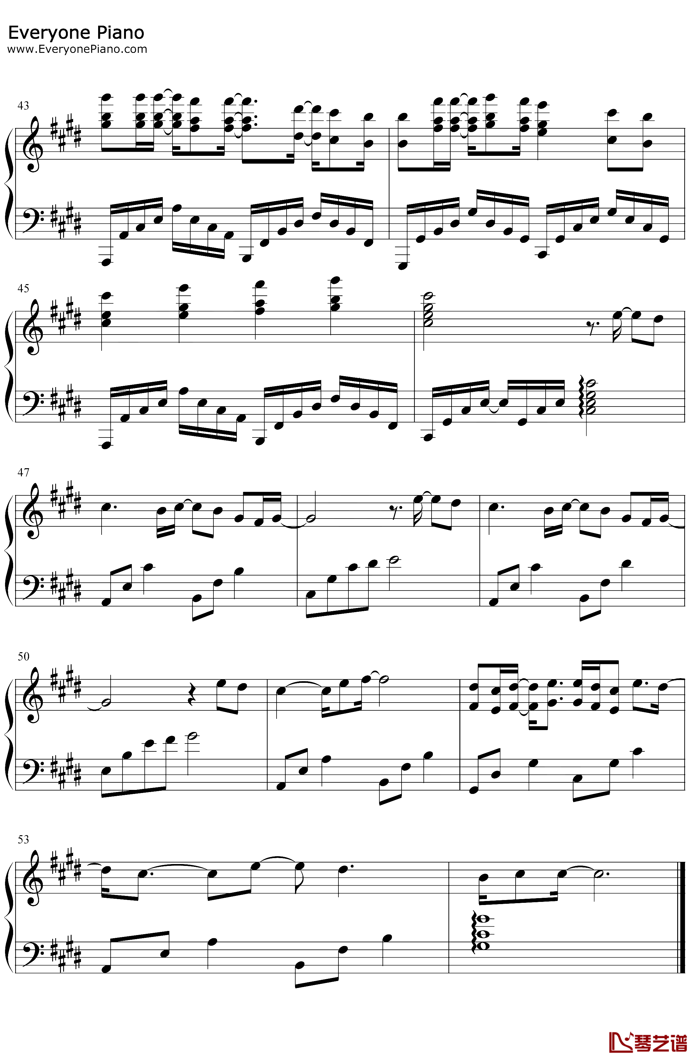 天下钢琴谱-张杰-完美版5