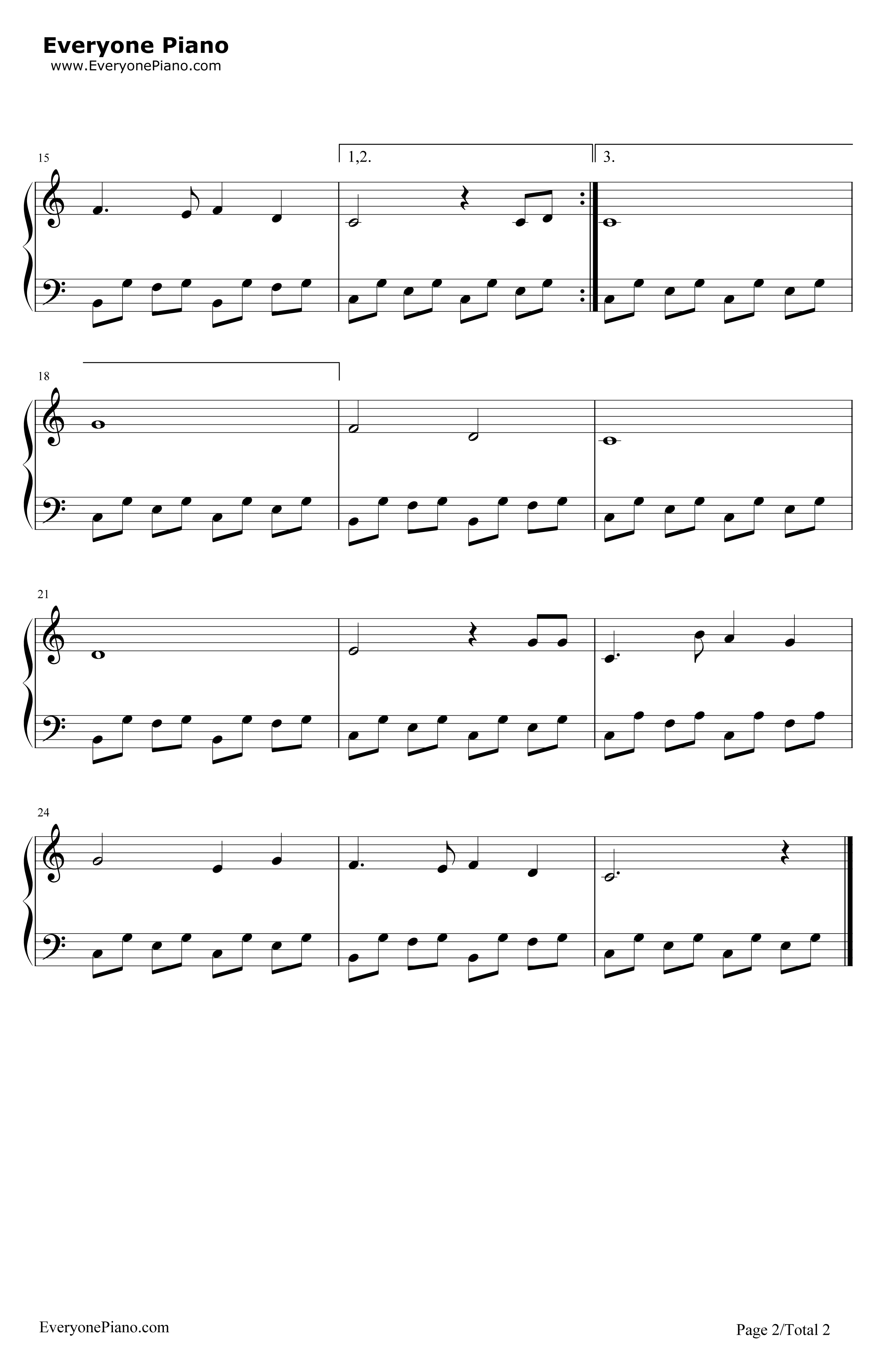 可爱的家钢琴谱-毕肖普-苏格兰民歌2