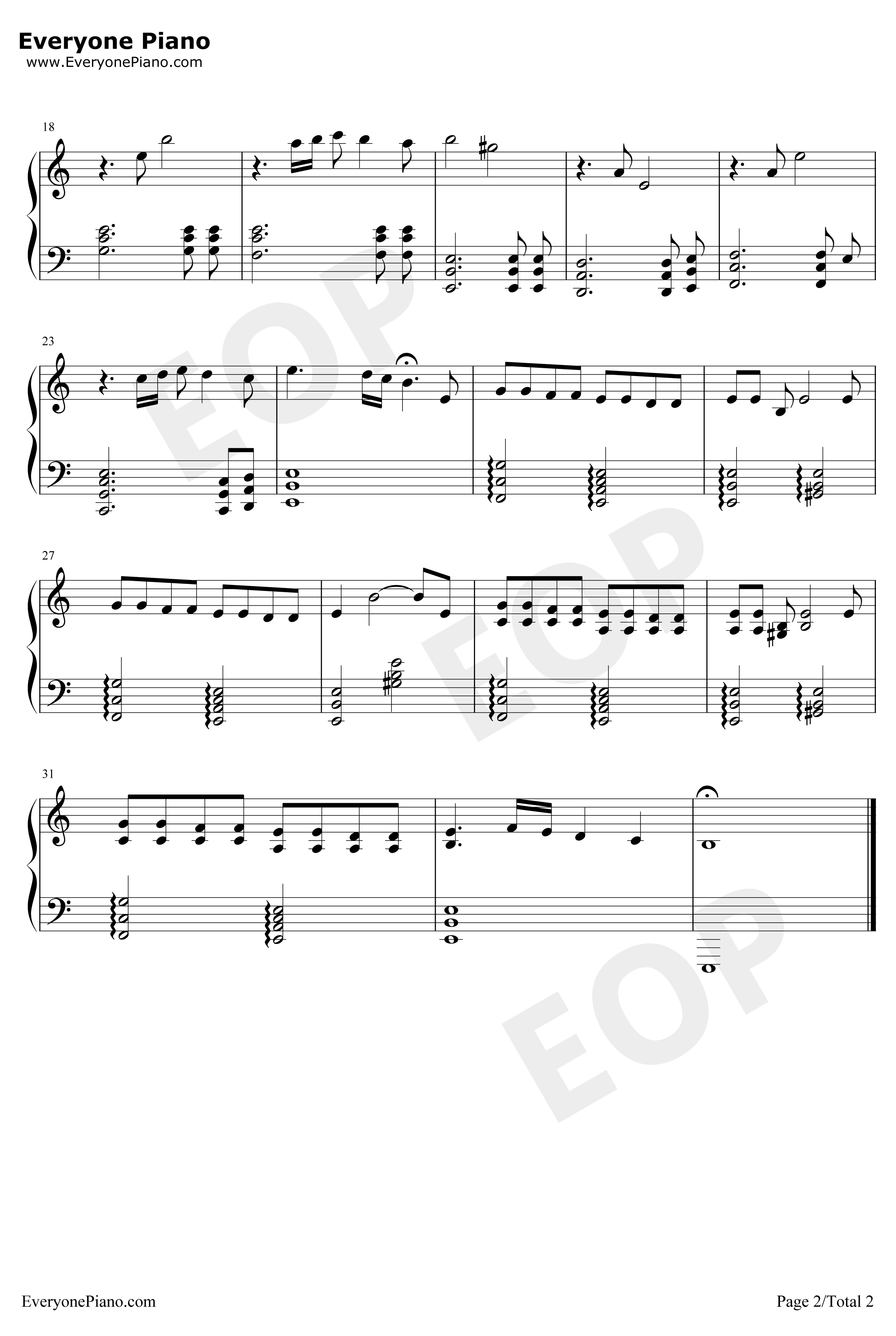 Renesmee'sLullaby钢琴谱-CarterBurwell-暮光之城4破晓下OST2