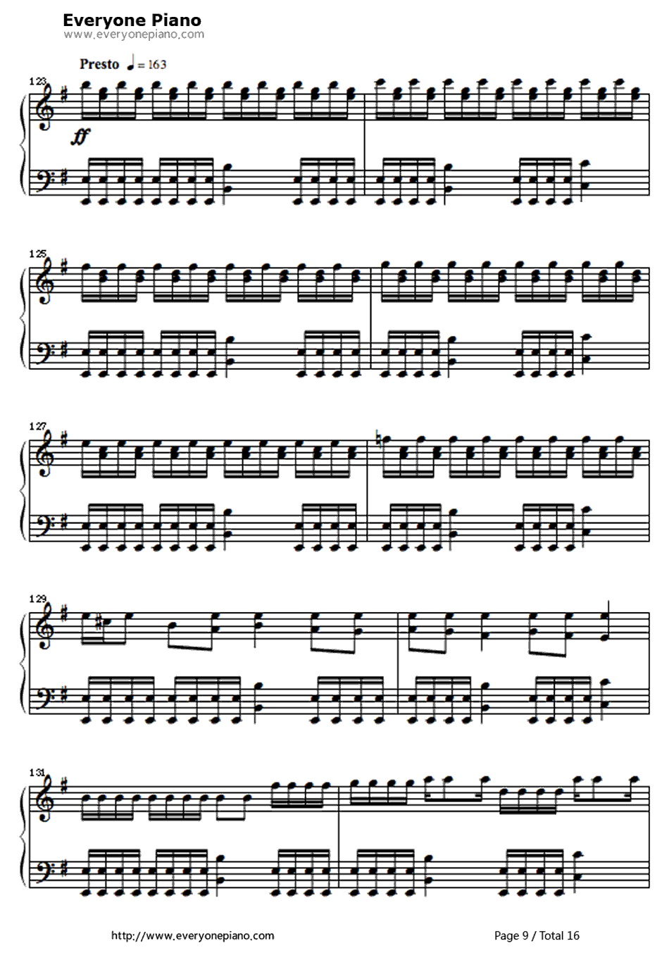 One钢琴谱-Metallica9