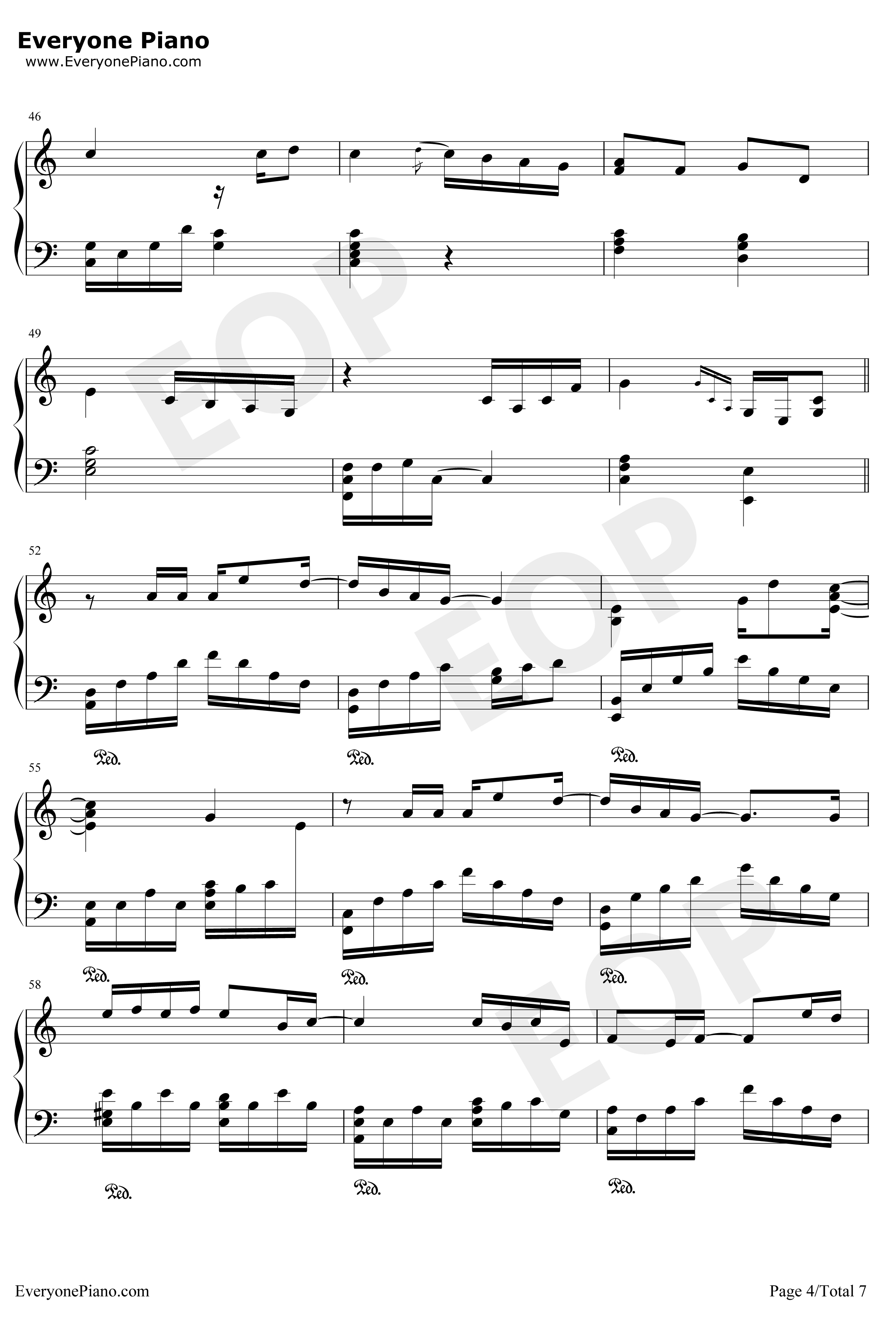 第一次钢琴谱-光良-钢琴独奏版4
