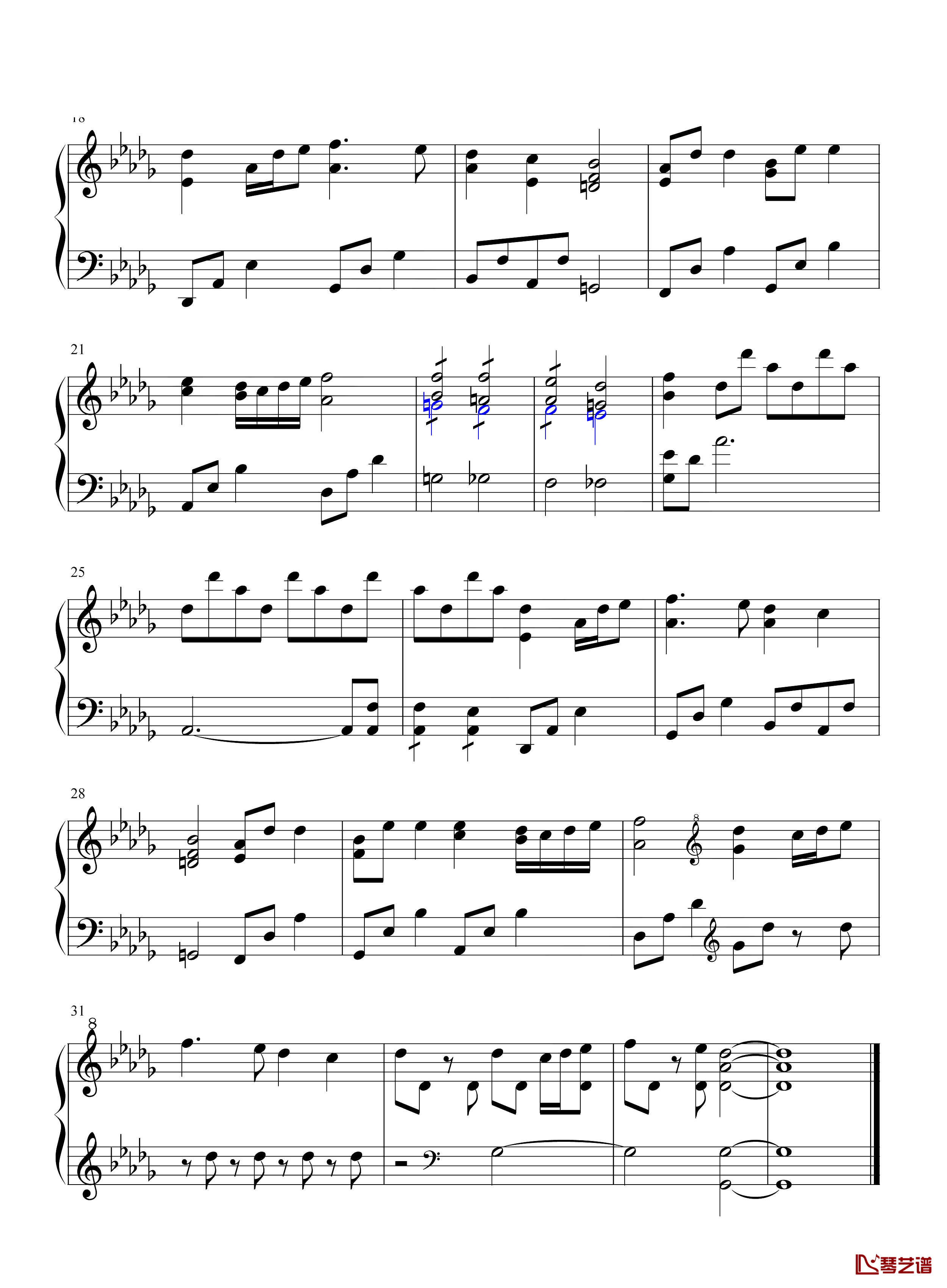 夏日大三角-夏の大三角钢琴谱-ryo-《美好的每一天 ～不连续存在～》原声音乐2