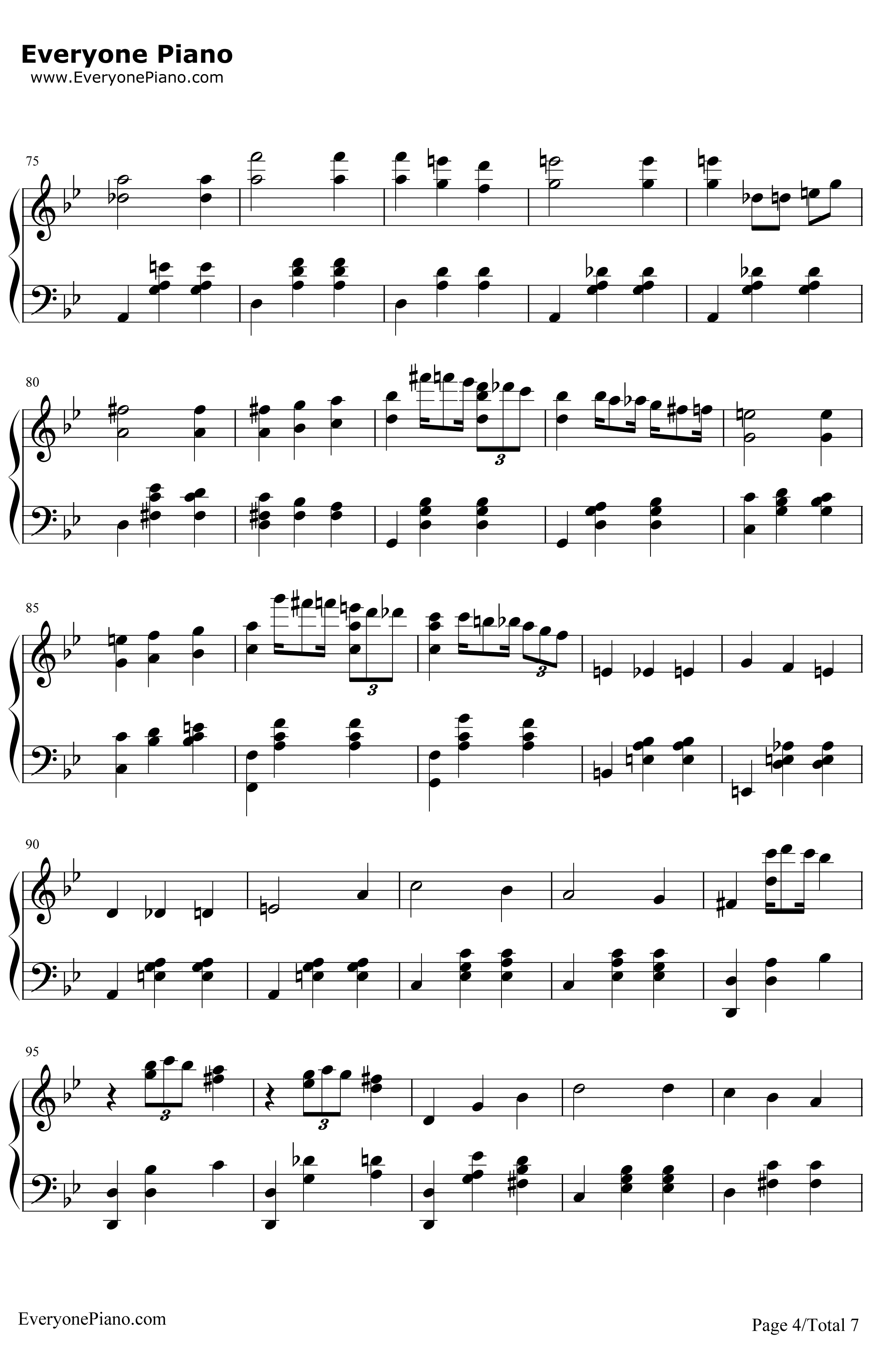人生的旋转木马钢琴谱-久石让宫崎骏-哈尔的移动城堡主题曲4