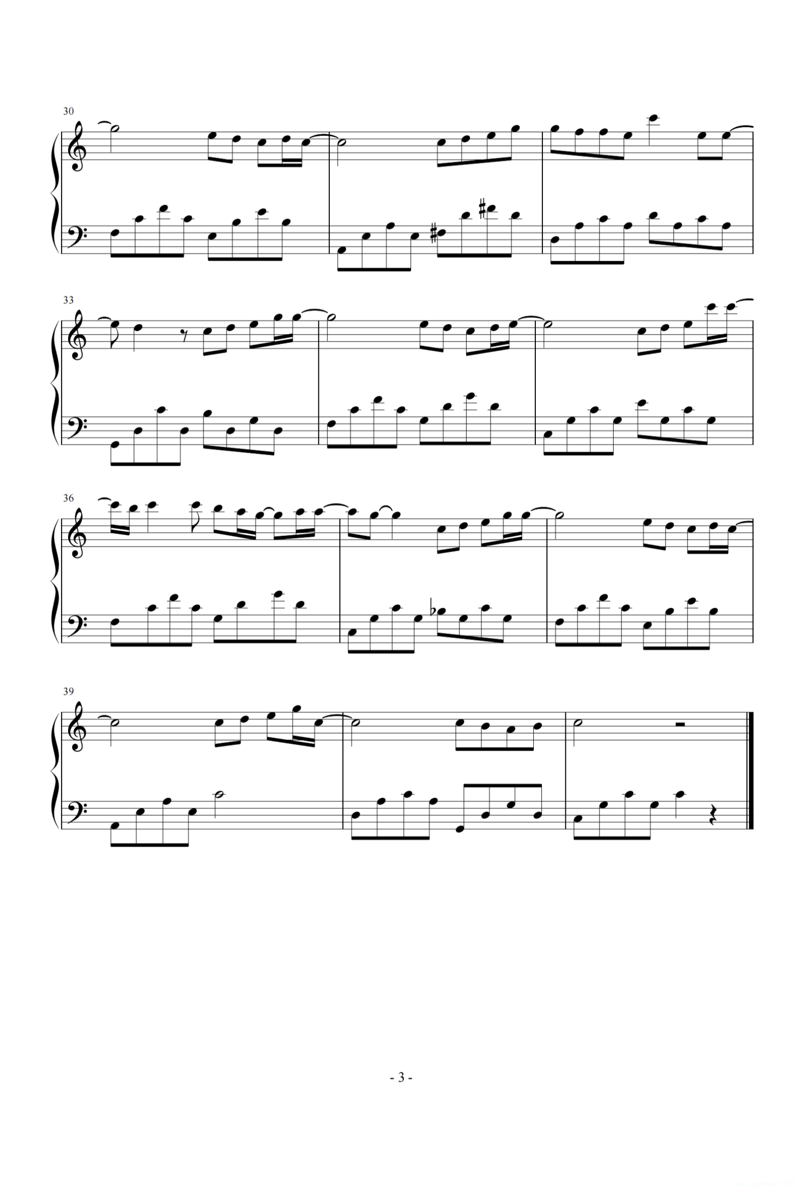 周杰伦《花海》钢琴谱3