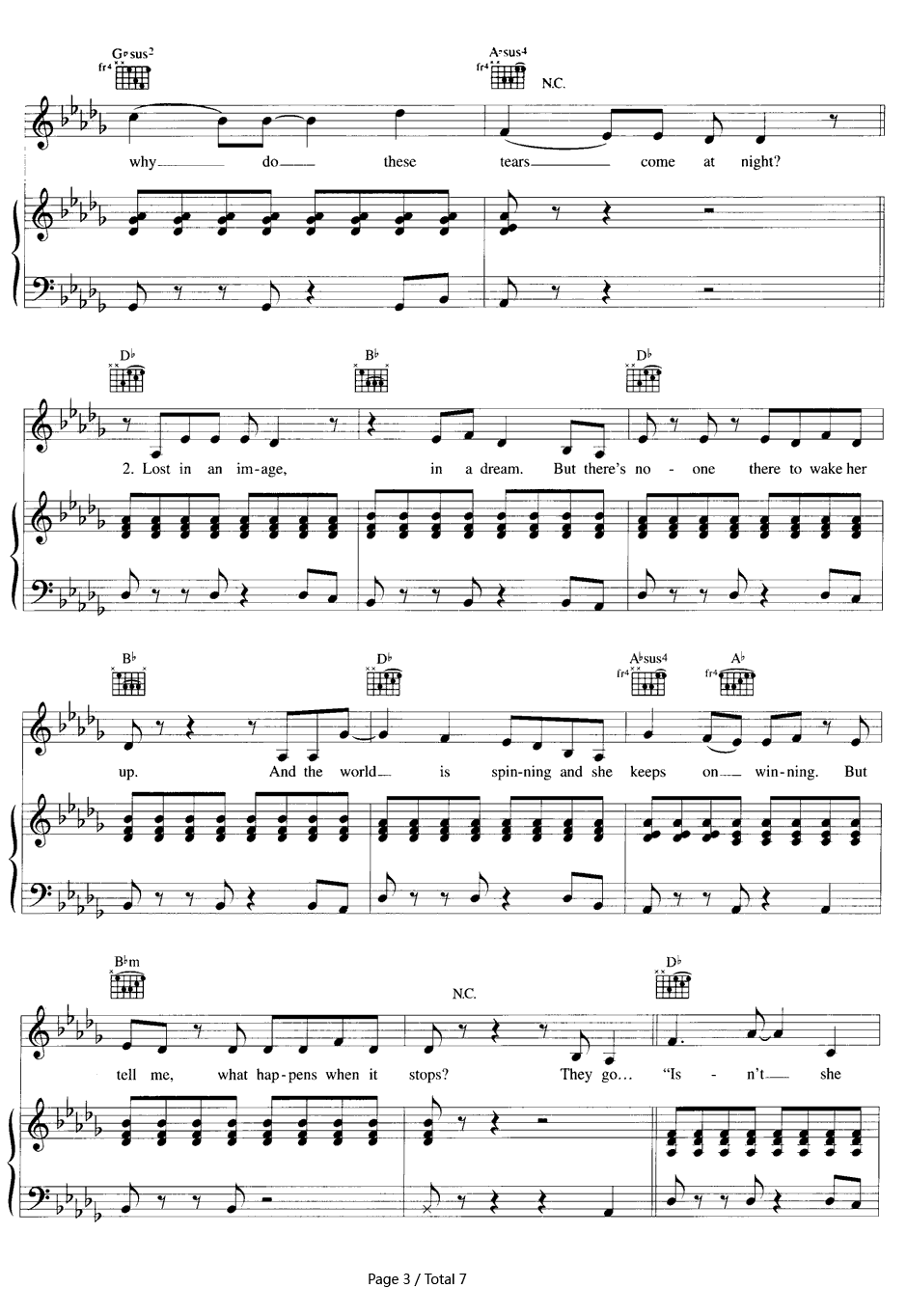 Lucky钢琴谱-Britney Spears3