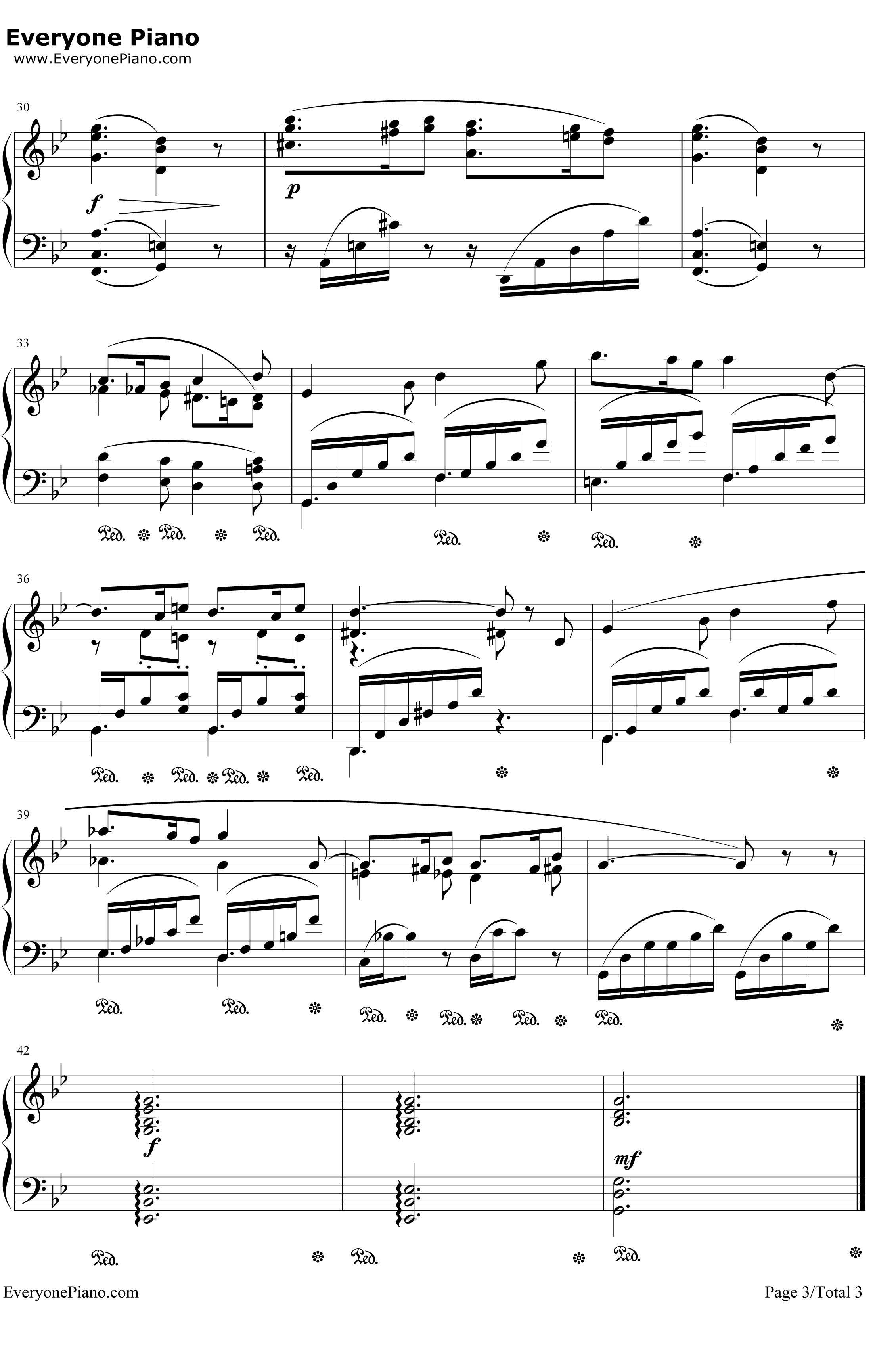 47.西西里舞曲（可爱的钢琴古典名曲）-钢琴谱-最全钢琴谱