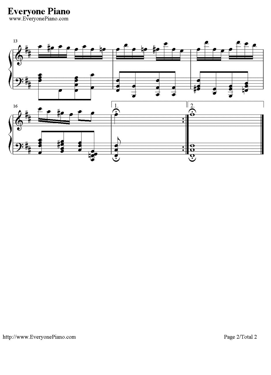 巴赫版谐谑曲钢琴谱-巴赫2