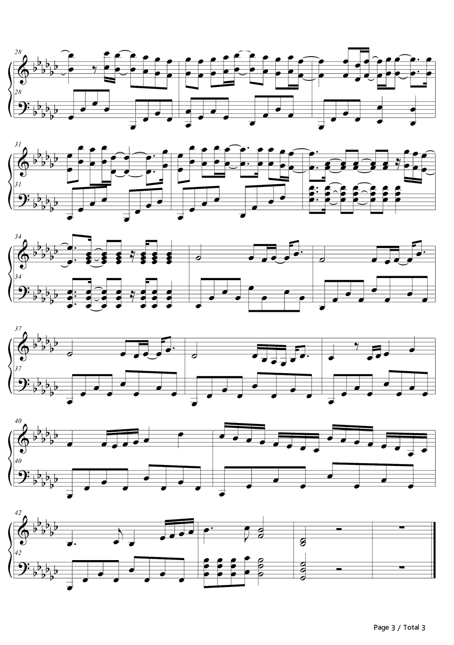 アシタノヒカリ钢琴谱-AAA-境界触发者主题曲3