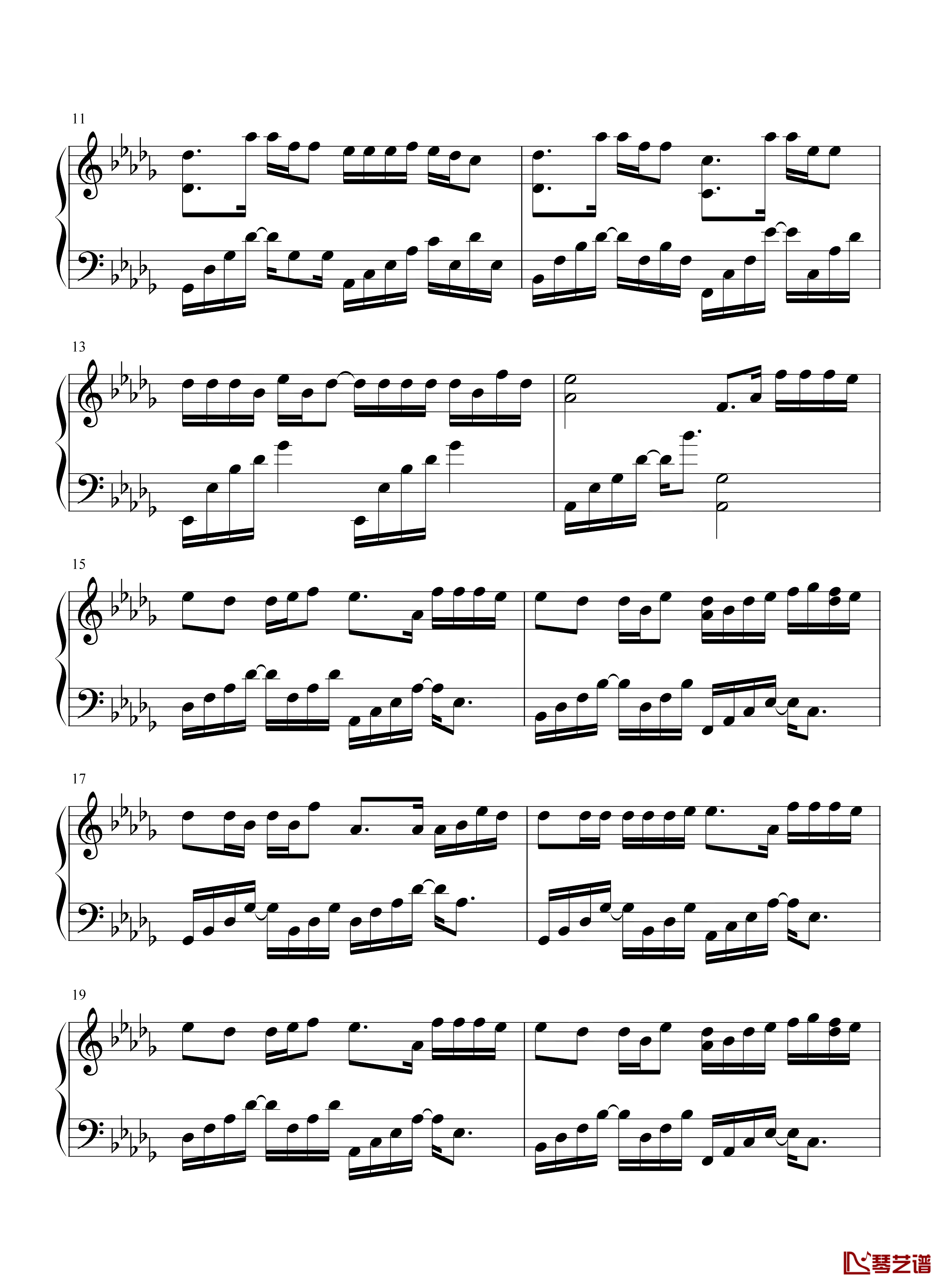 给我一首歌的时间钢琴谱-完整好听版-周杰伦2