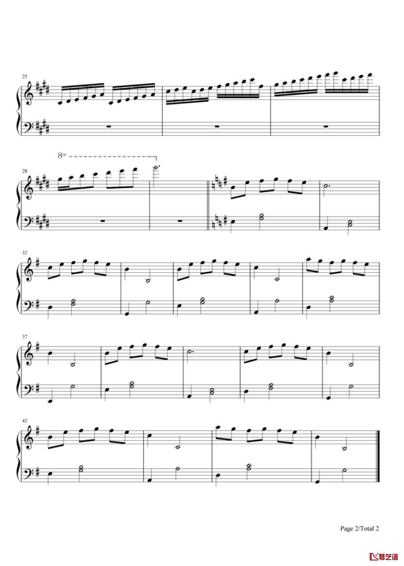 Late For The Date钢琴谱 -Justin Hurwitz-（电影《爱乐之城》人物主题曲）2