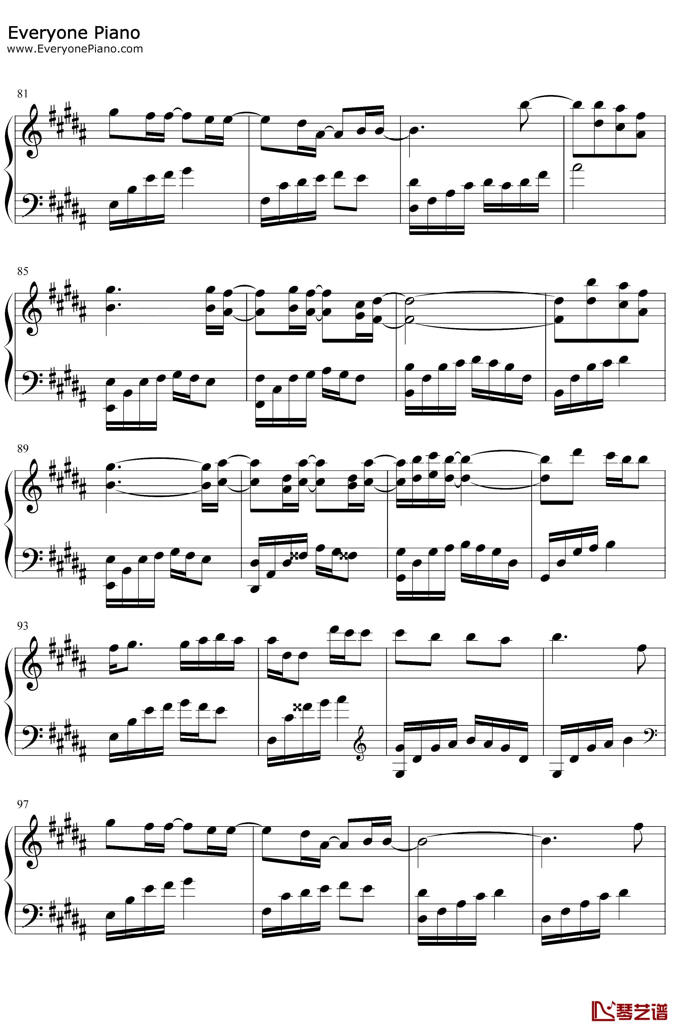 Muyuuka钢琴谱 RURUTIAルルティア5