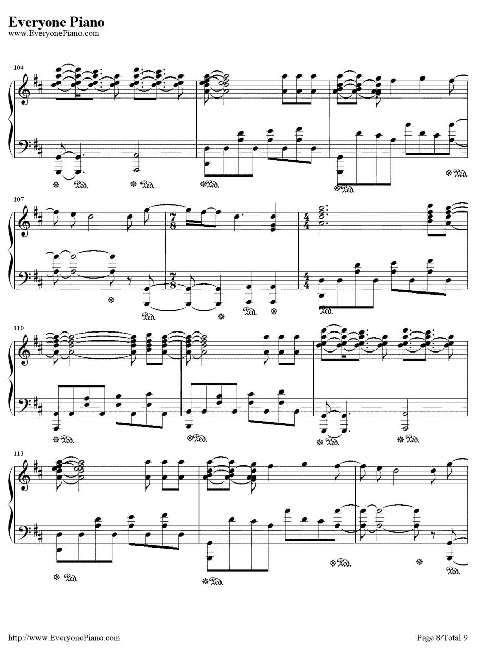 ほうき星钢琴谱-ユンナ-《死神》片尾曲8