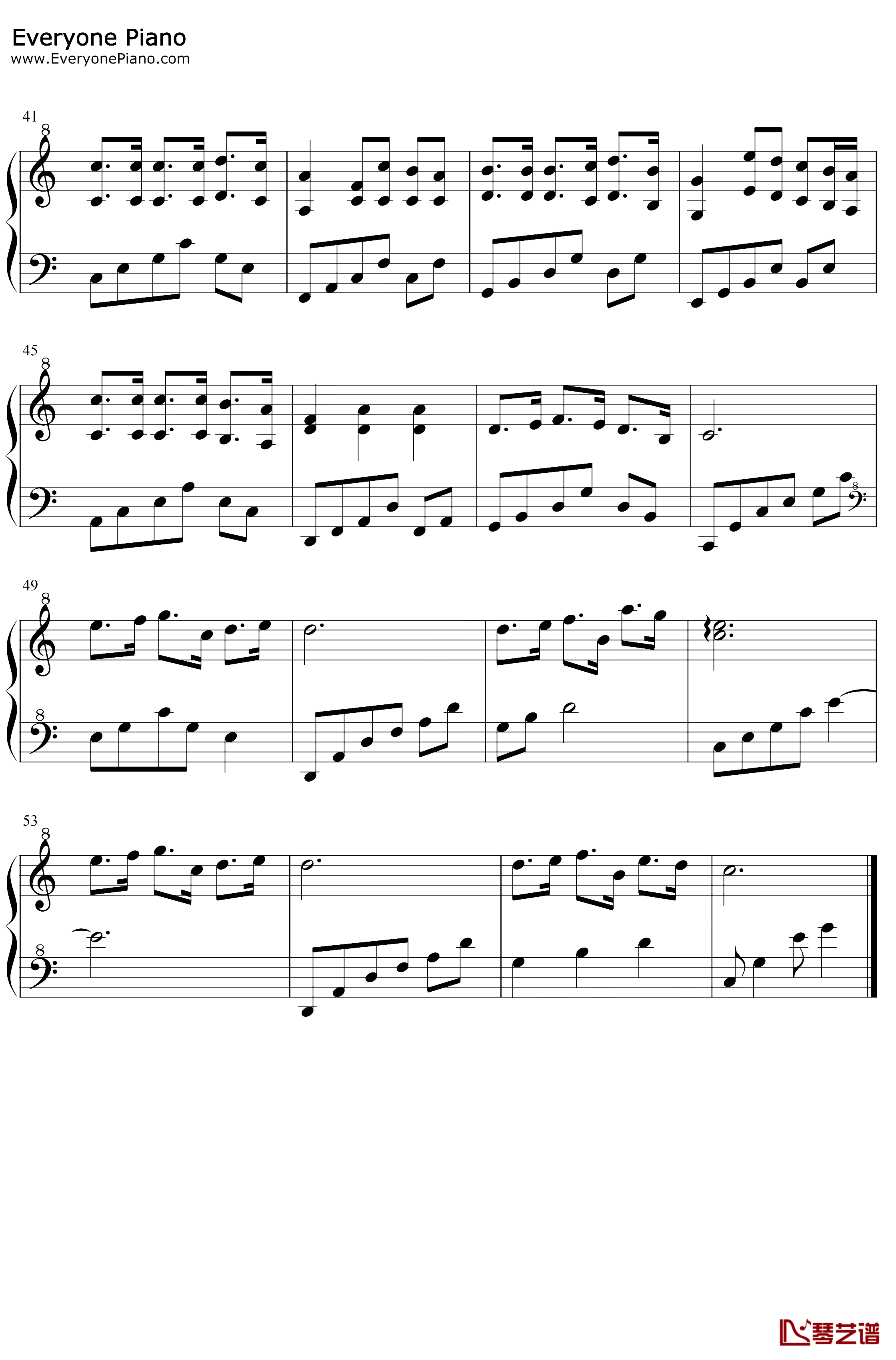 空谷的回音钢琴谱-赞美诗3
