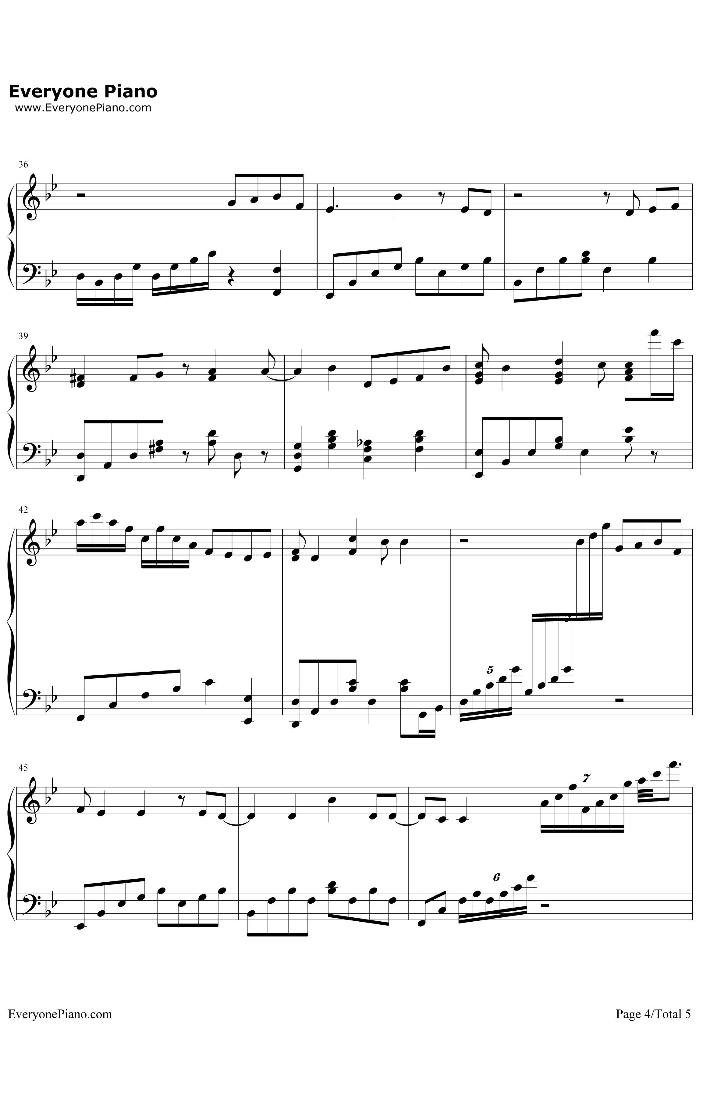 A钢琴谱-Ray-gain-苍之彼方的四重奏ED4