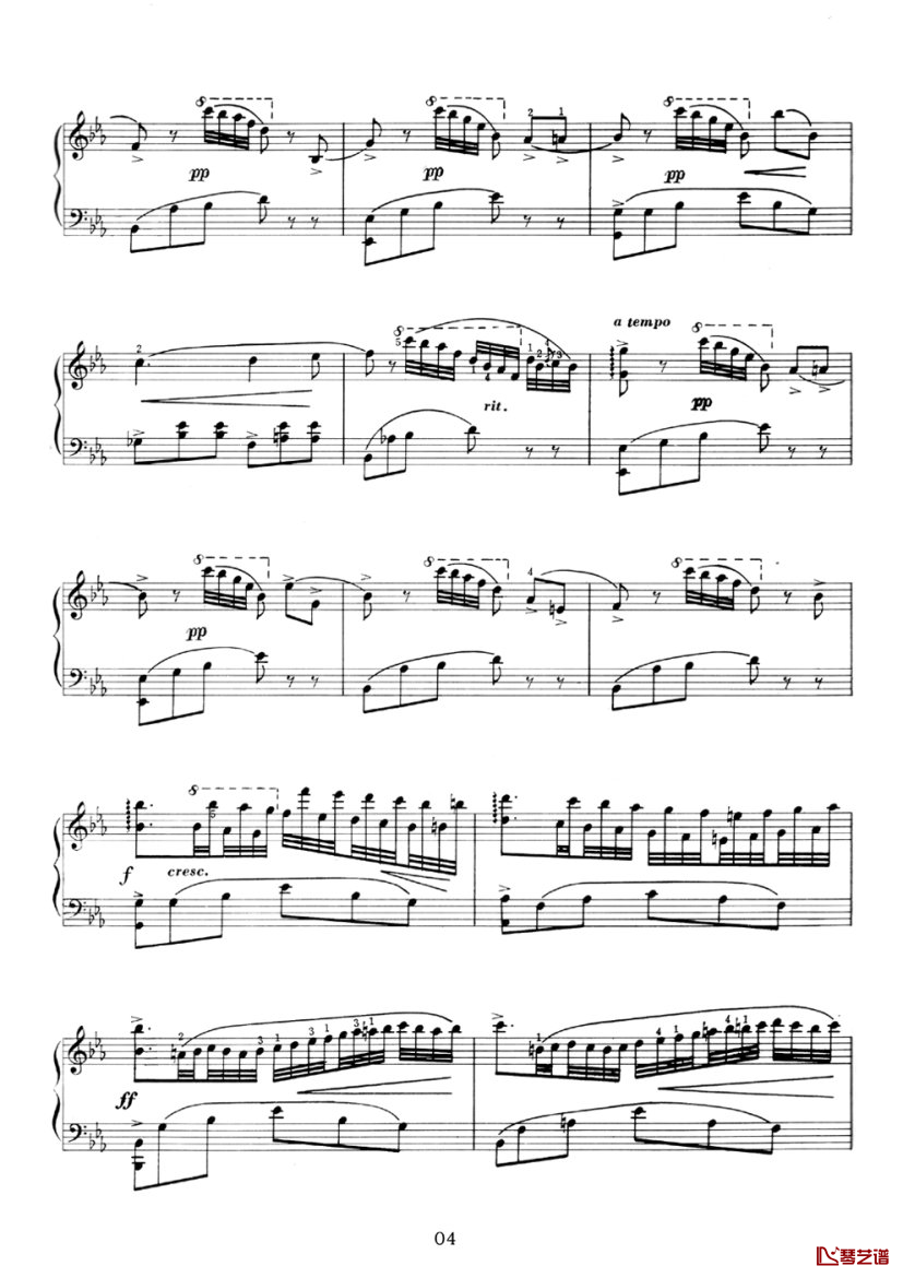 夜莺在歌唱钢琴-布林莱·理查兹-钢琴十级考曲4