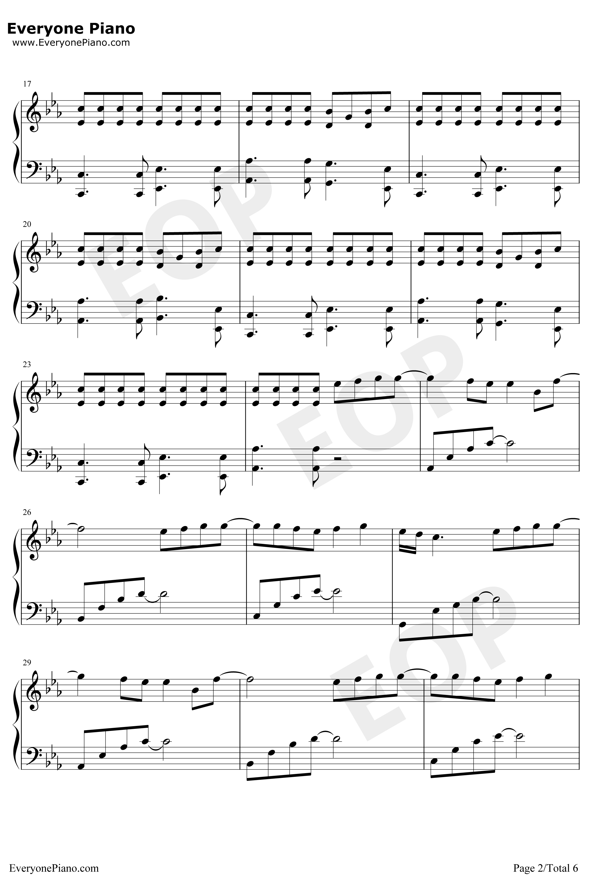 Handclap钢琴谱-Fitz&TheTantrums-神偷奶爸3宣传曲2
