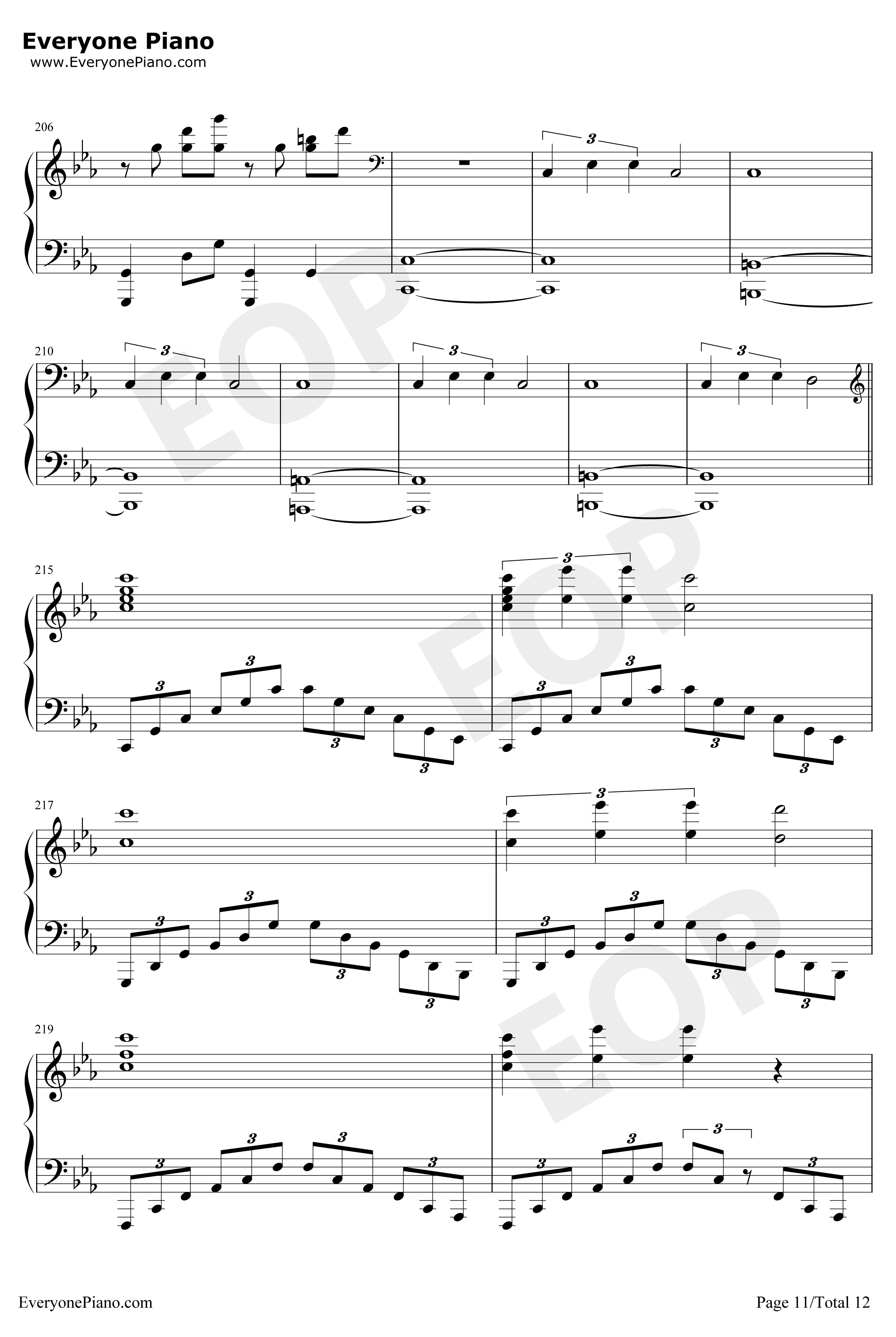The Night King钢琴谱-RaminDjawadi-权力的游戏第八季OST11