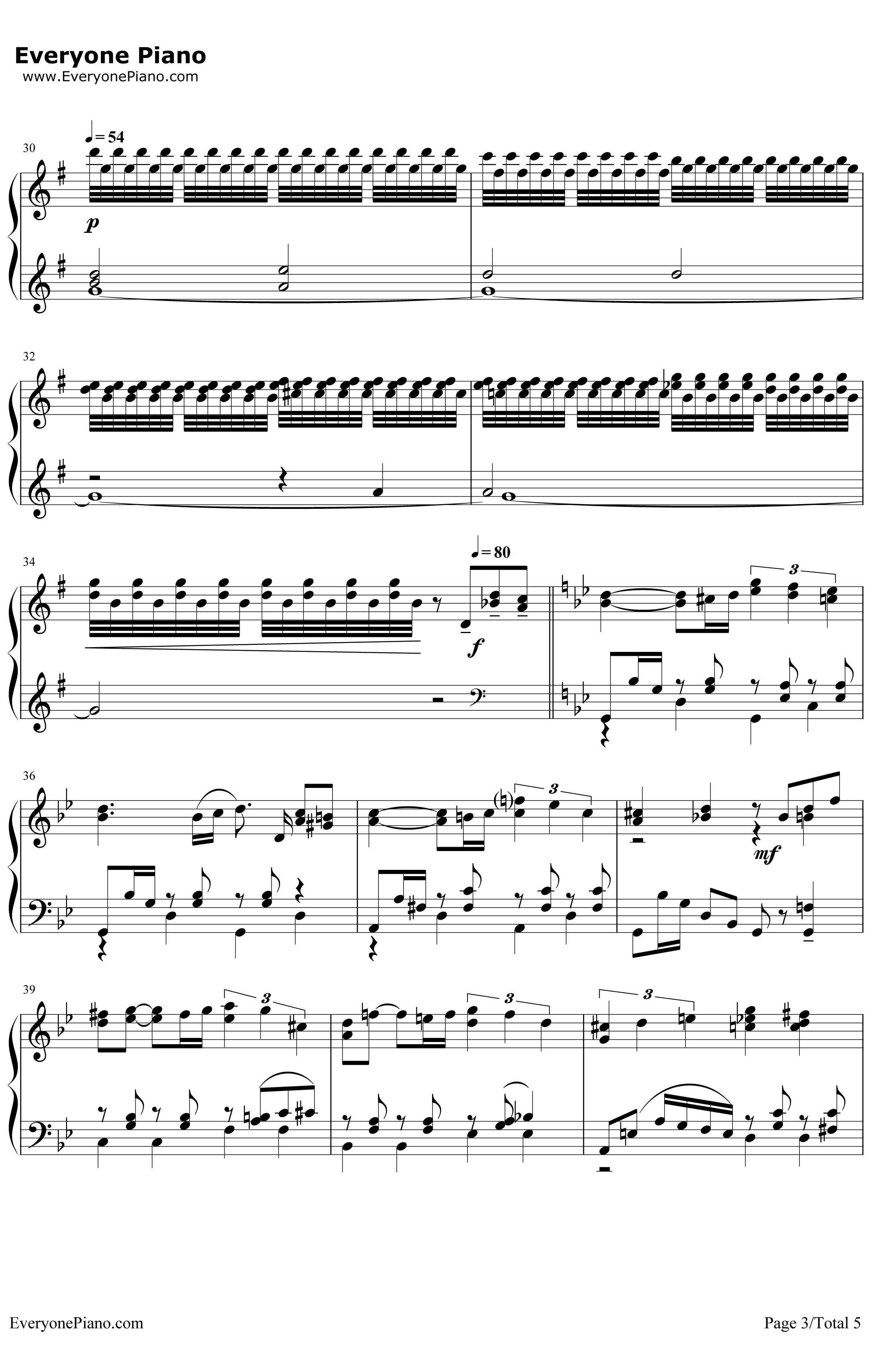 旅路（梦中飞行）钢琴谱-久石让宫崎骏-《風立ちぬ》OST3