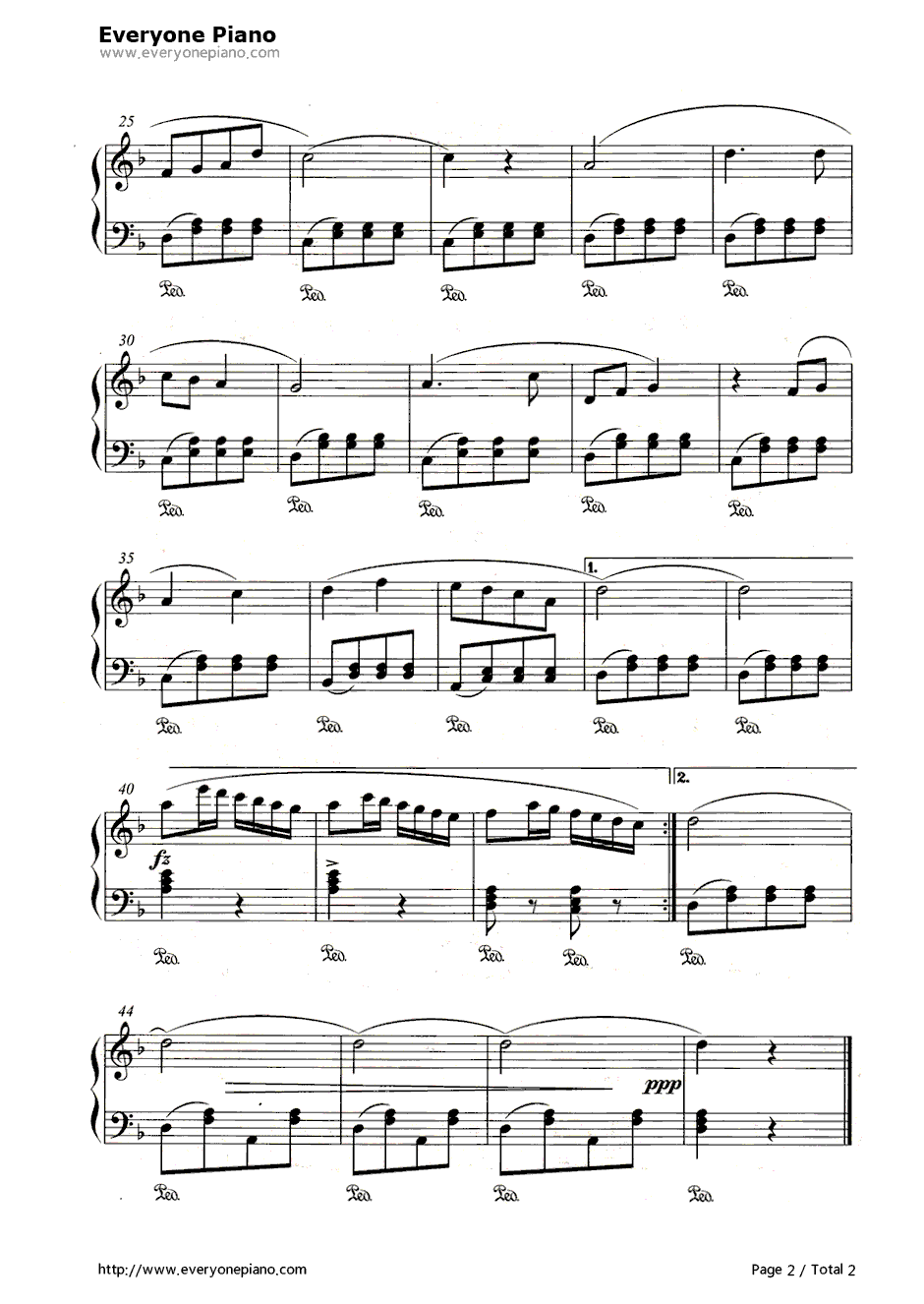 让我们荡起双桨钢琴谱-刘炽-《祖国的花朵》主题曲2