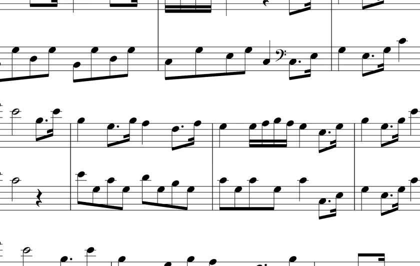 咏叹调钢琴谱-莫扎特-简单的曲子适合新手练习