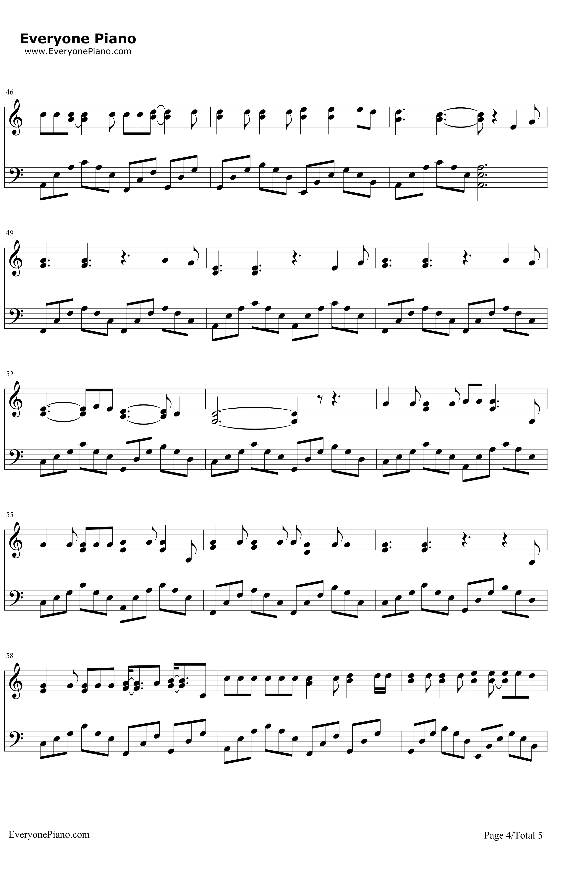 Hallelujah钢琴谱-JeffBuckleyLeonardCohen4