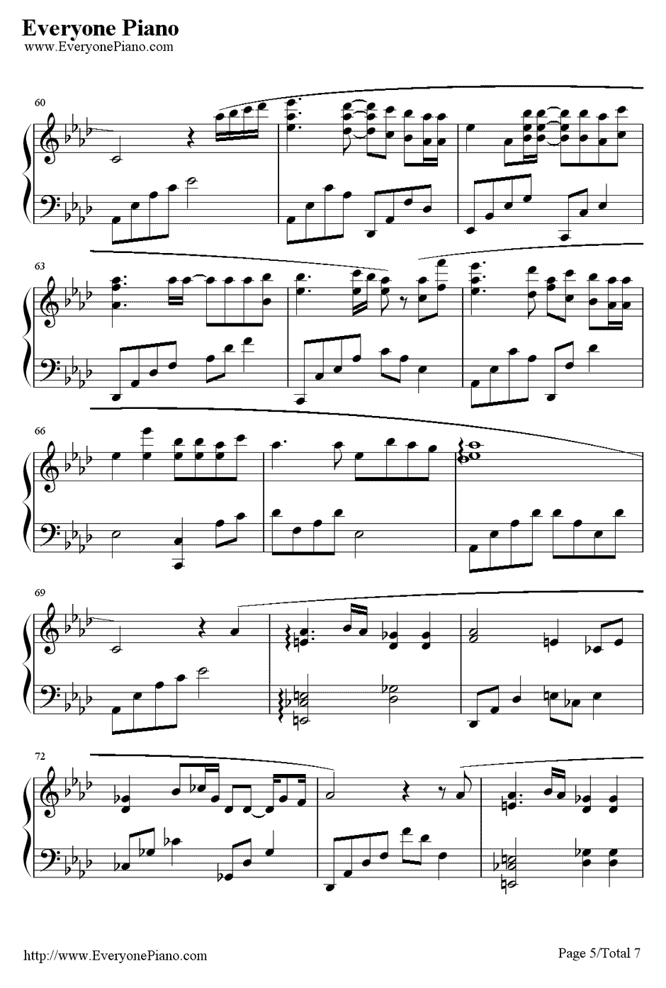 青空钢琴谱-lia-《AIR》插曲5