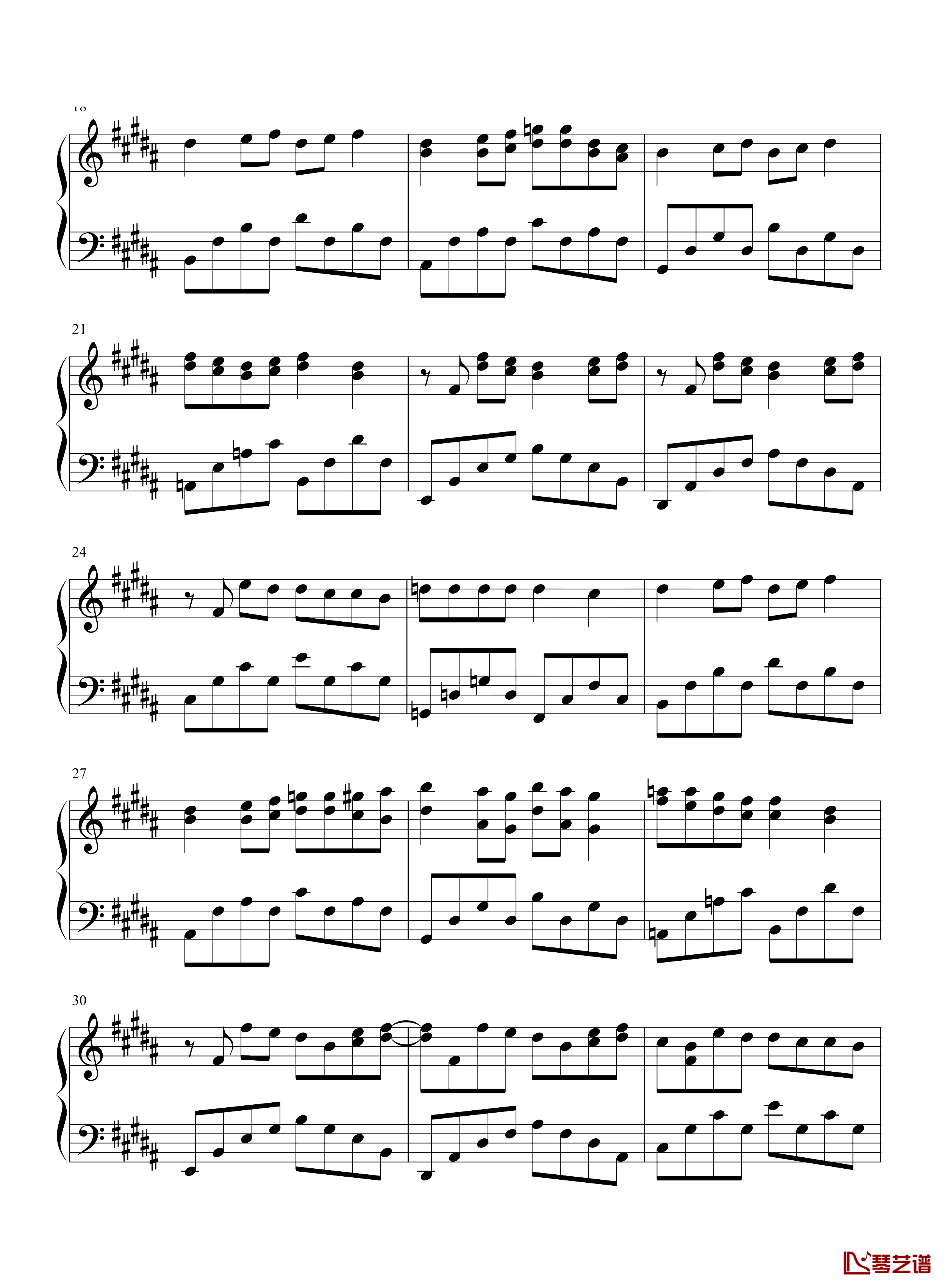 心引力钢琴谱-王俊凯/蔡依林-在流星划过定格的一瞬间，有了怦然心动的感觉2