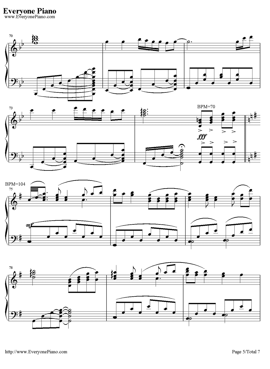 小小的手心完整版钢琴谱-麻枝准-CLANNAD插曲5