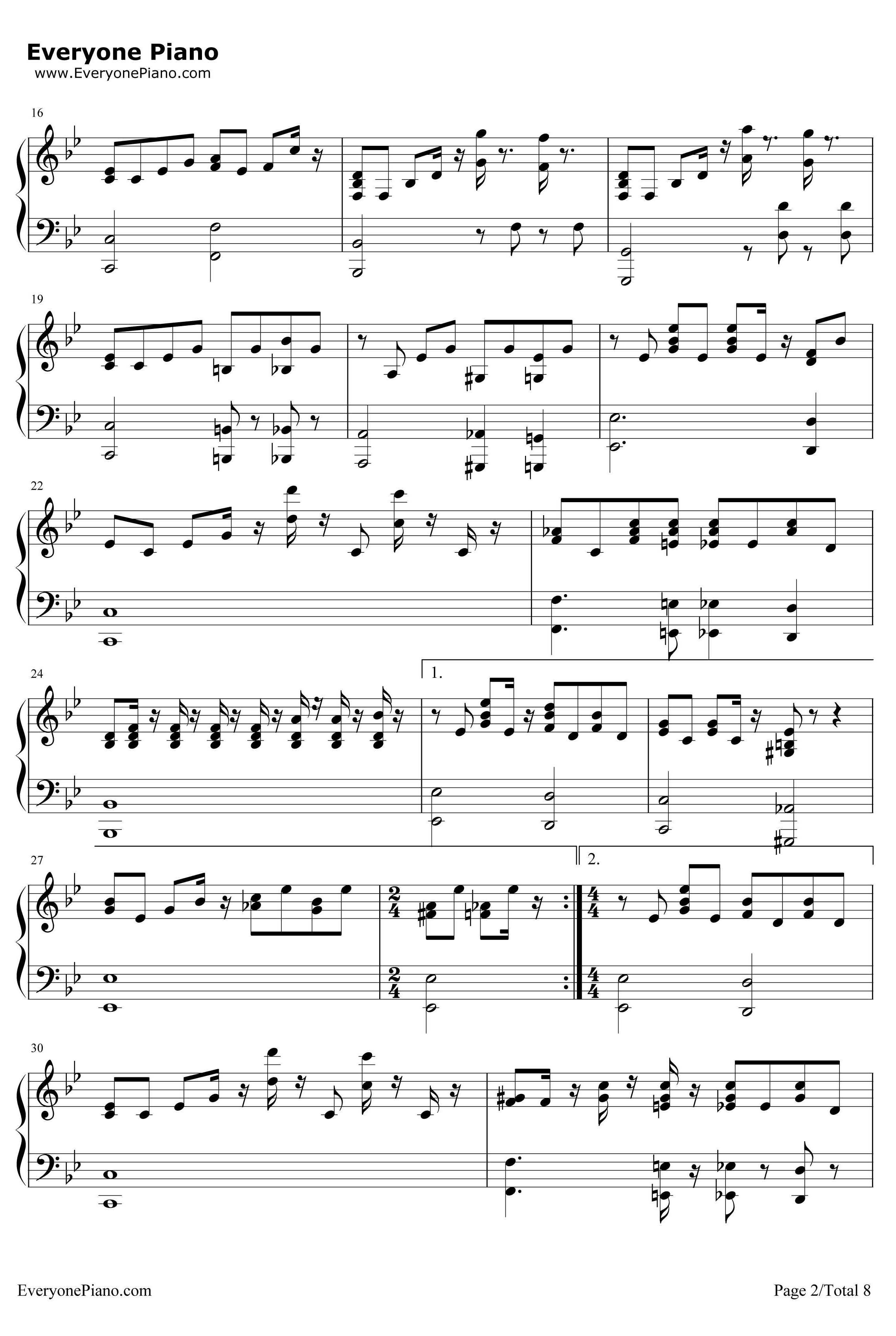 Bohemian Rhapsody钢琴谱-Queen-波希米亚狂想曲2