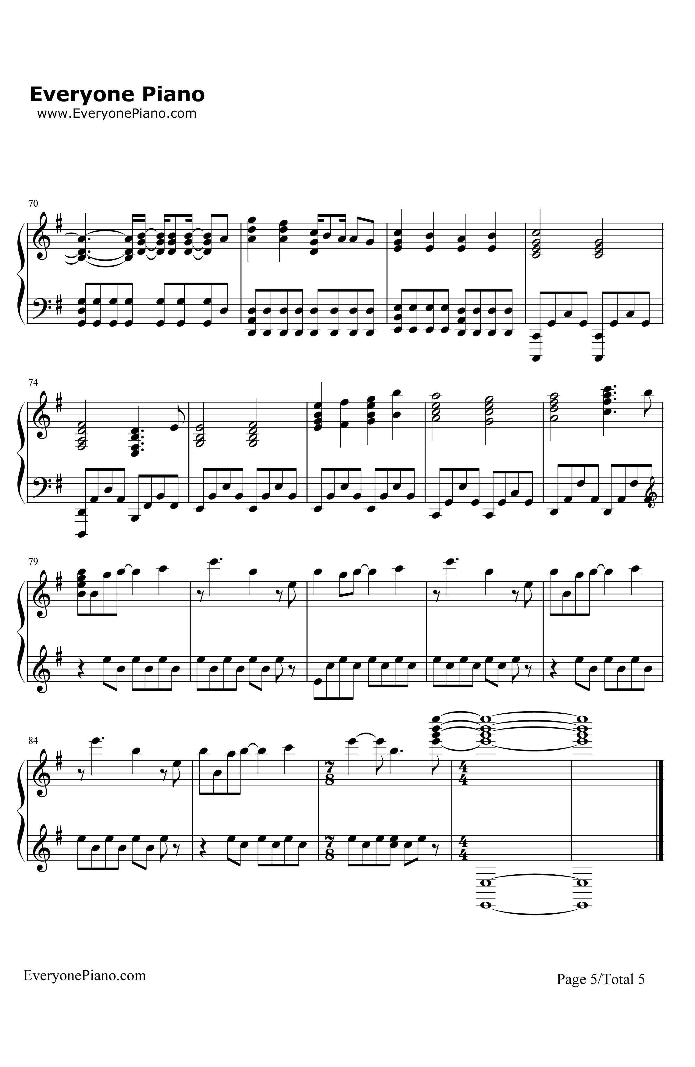 BringMeToLife钢琴谱-Evanescence5