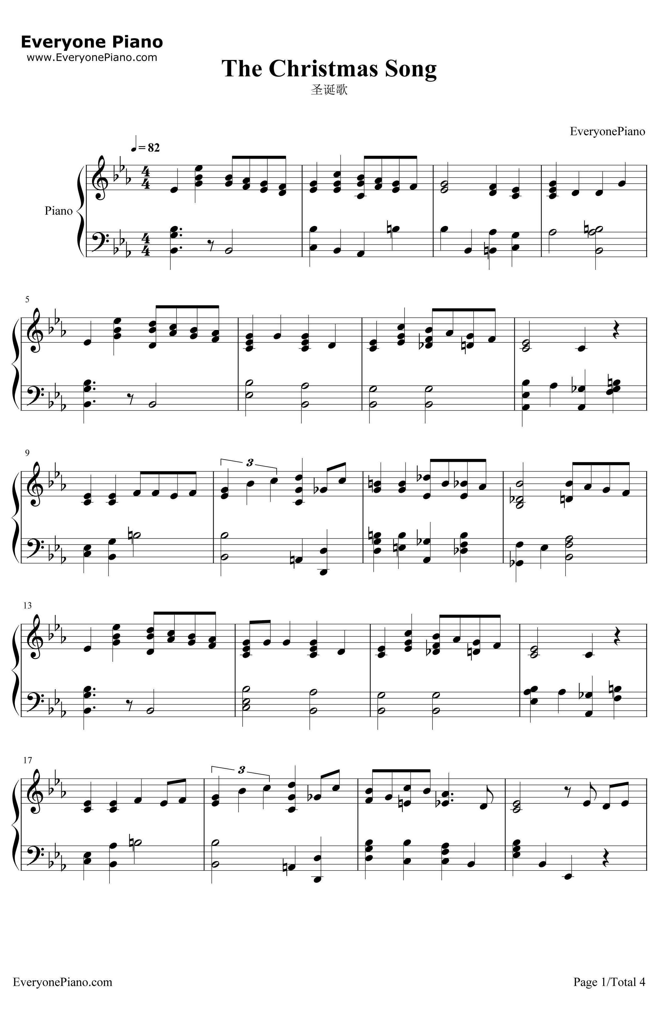圣诞歌钢琴谱-ClassicChristmasMusic-经典圣诞歌曲1