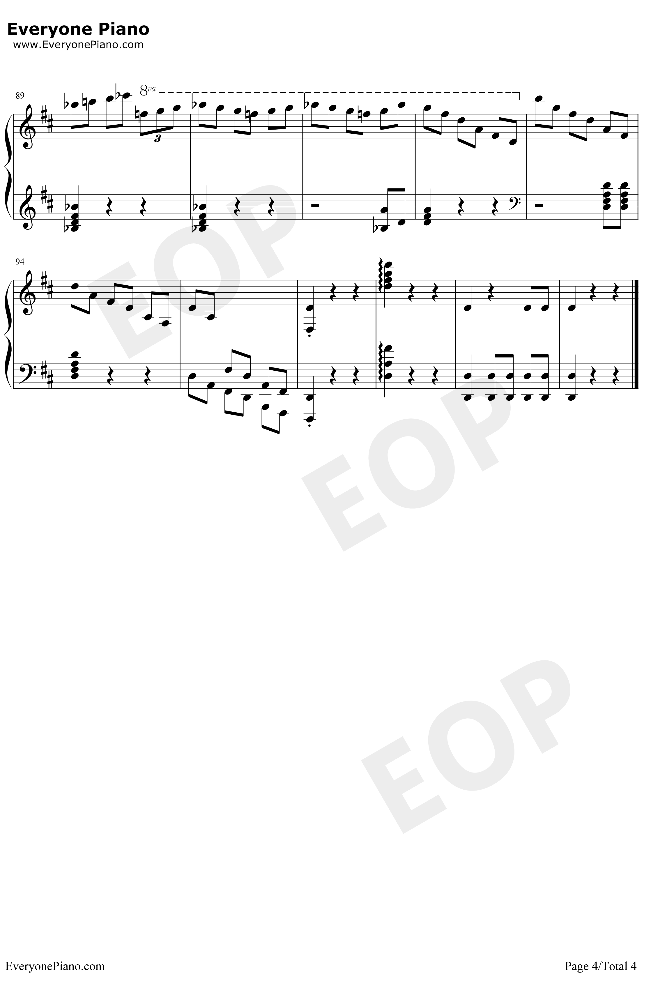 Potter Waltz钢琴谱-PatrickDoyle-哈利波特与火焰杯OST4