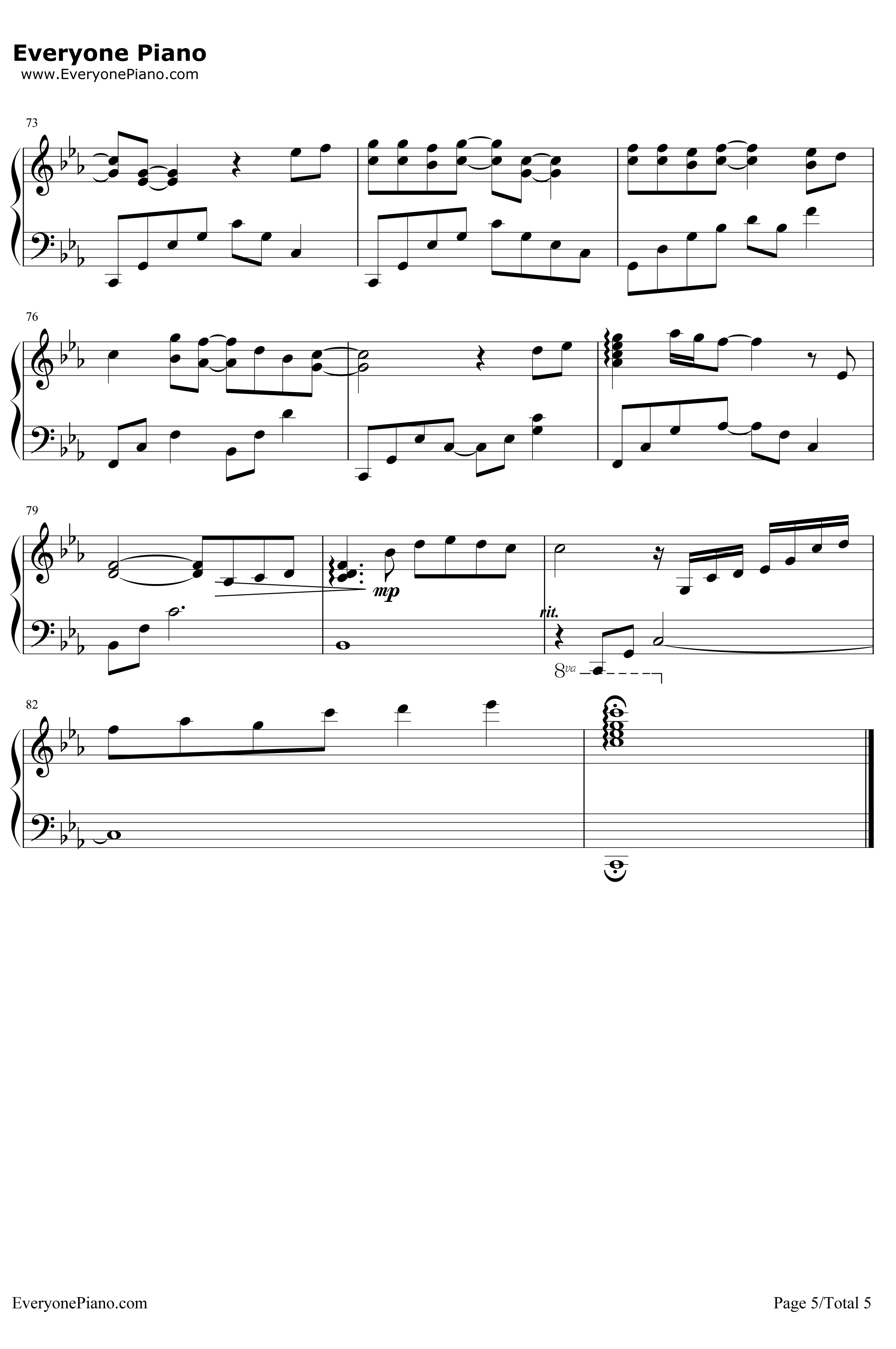 假如钢琴谱-信乐团5