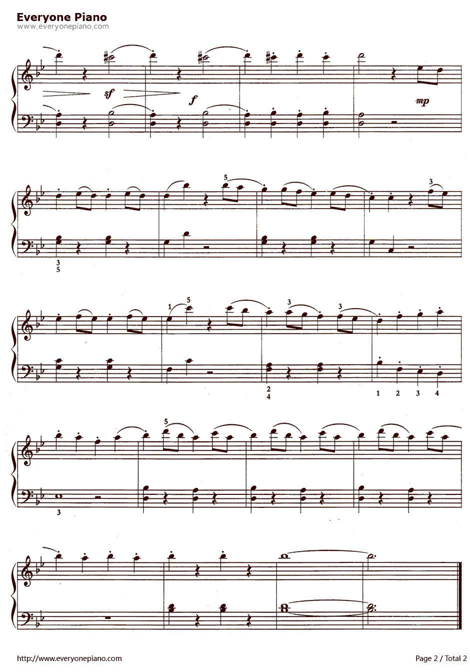 g小调第四十交响曲钢琴谱-莫扎特-超级简化版2