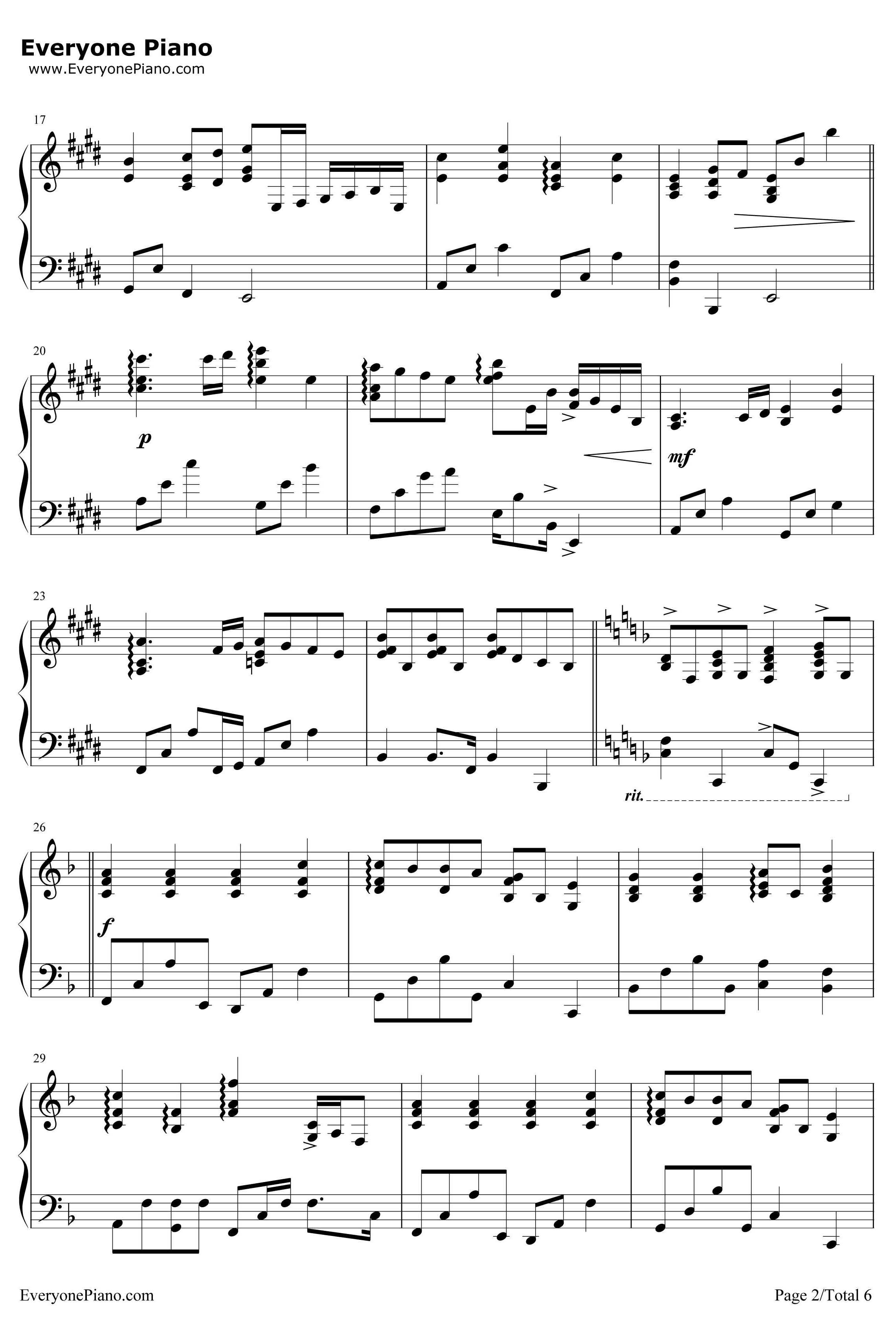 野玫瑰钢琴谱-舒伯特2