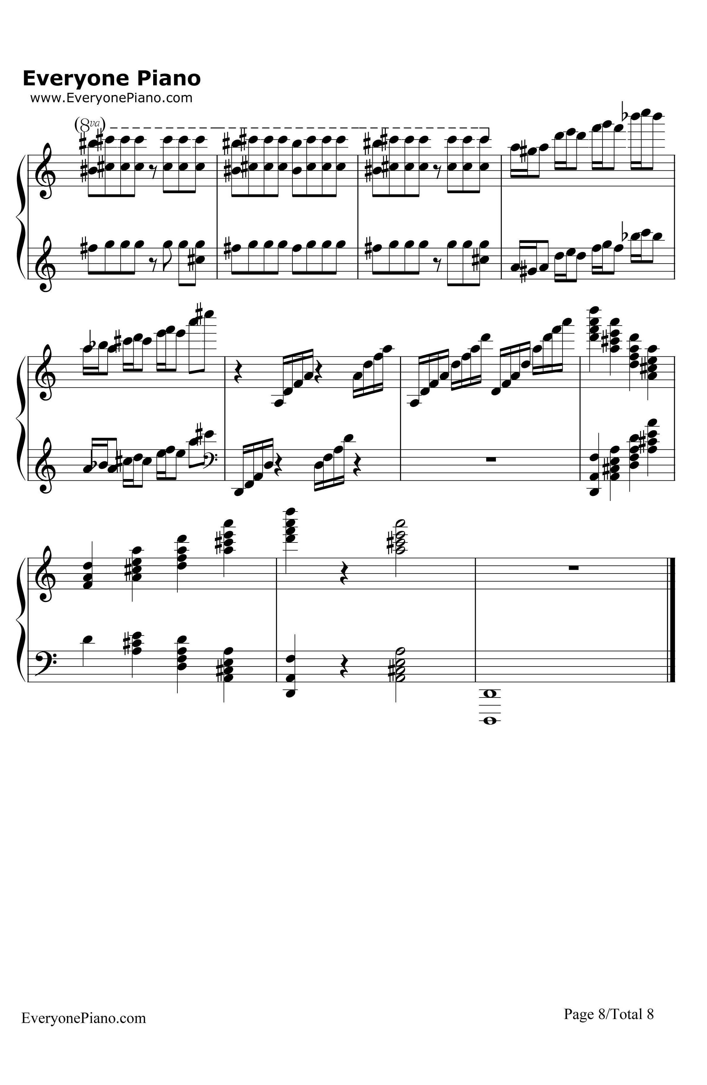 蜂鸟（Kolibre）钢琴谱-马克西姆Maksim8