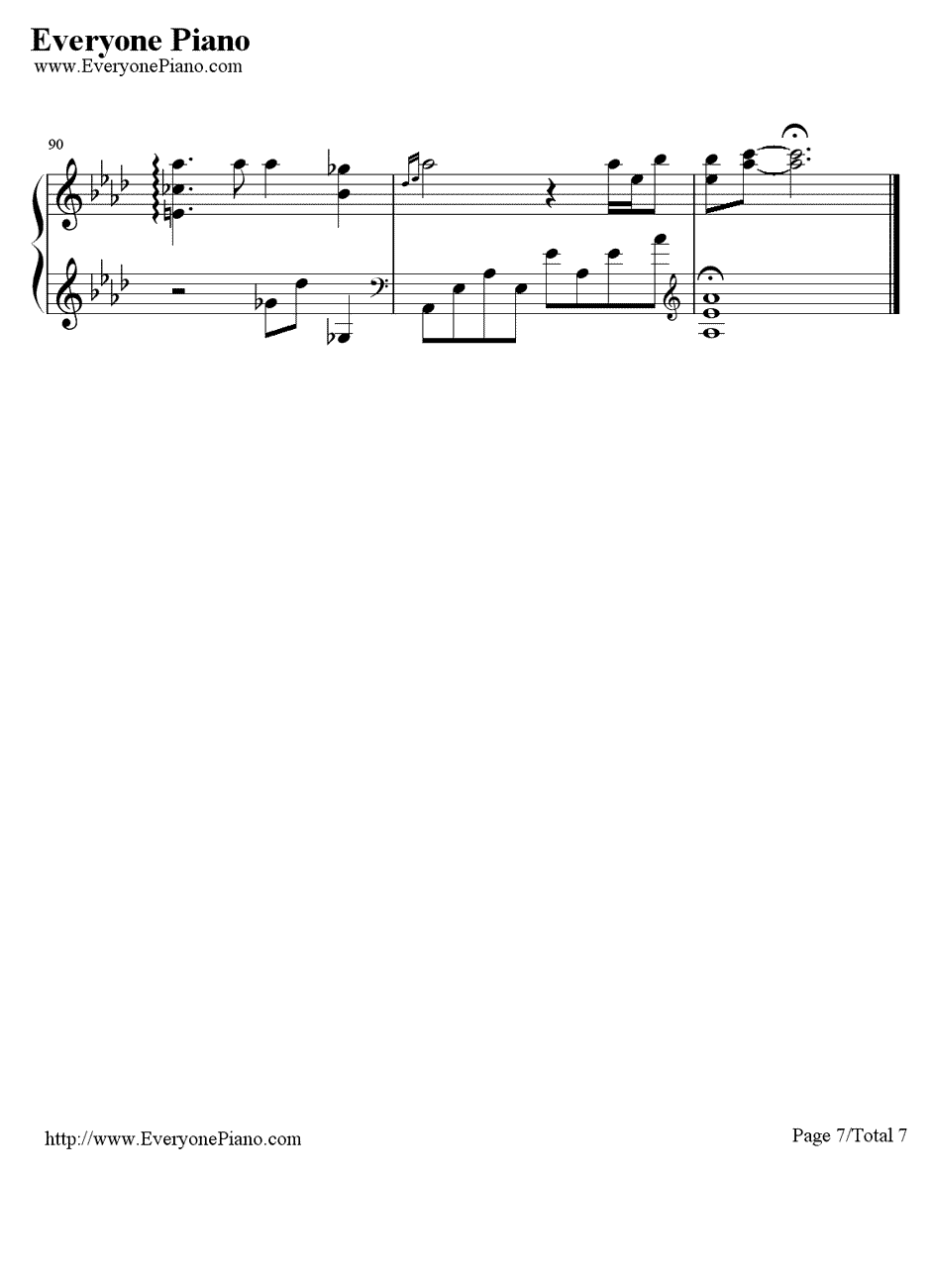 青空钢琴谱-lia-《AIR》插曲7