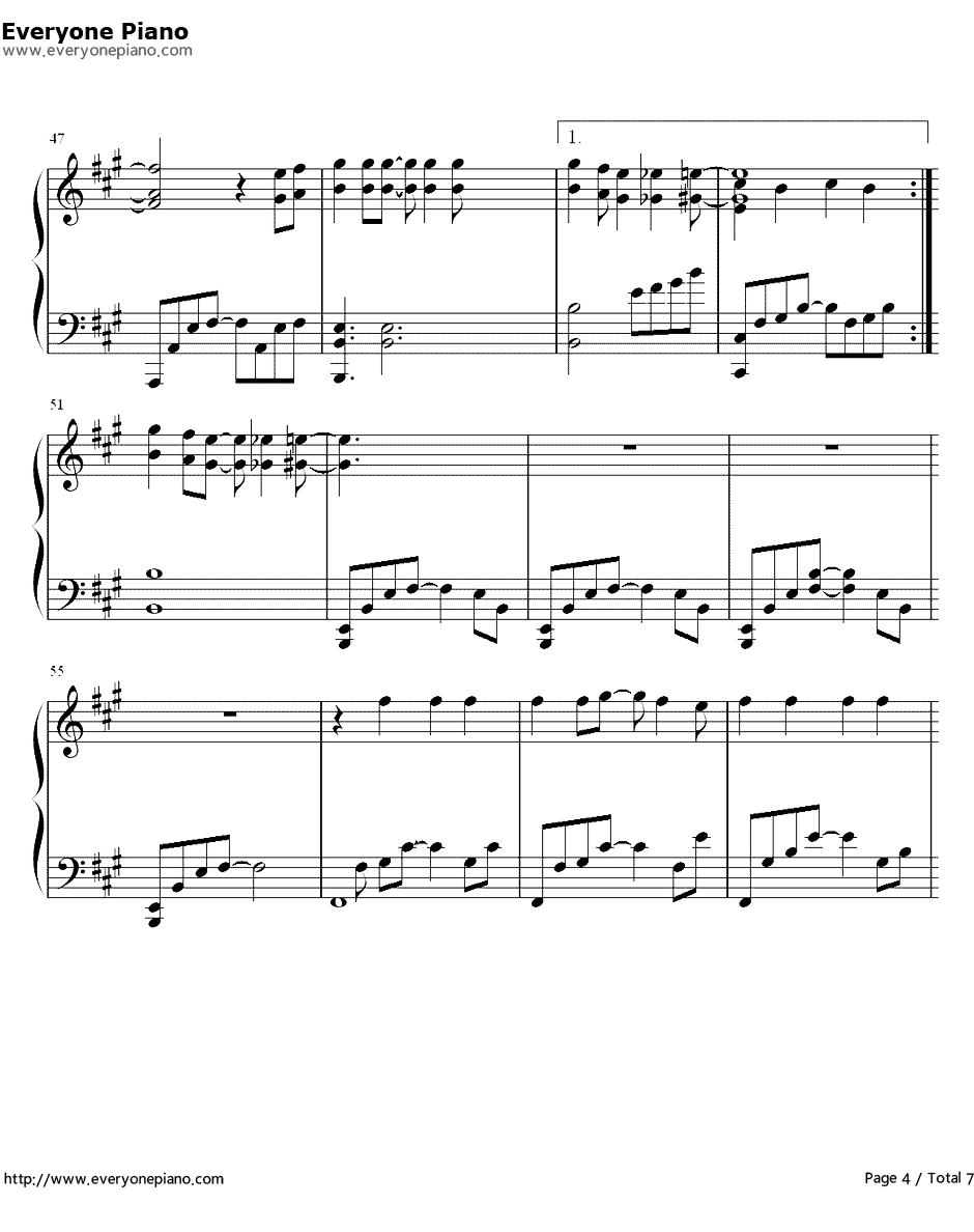 暗号钢琴谱-周杰伦4
