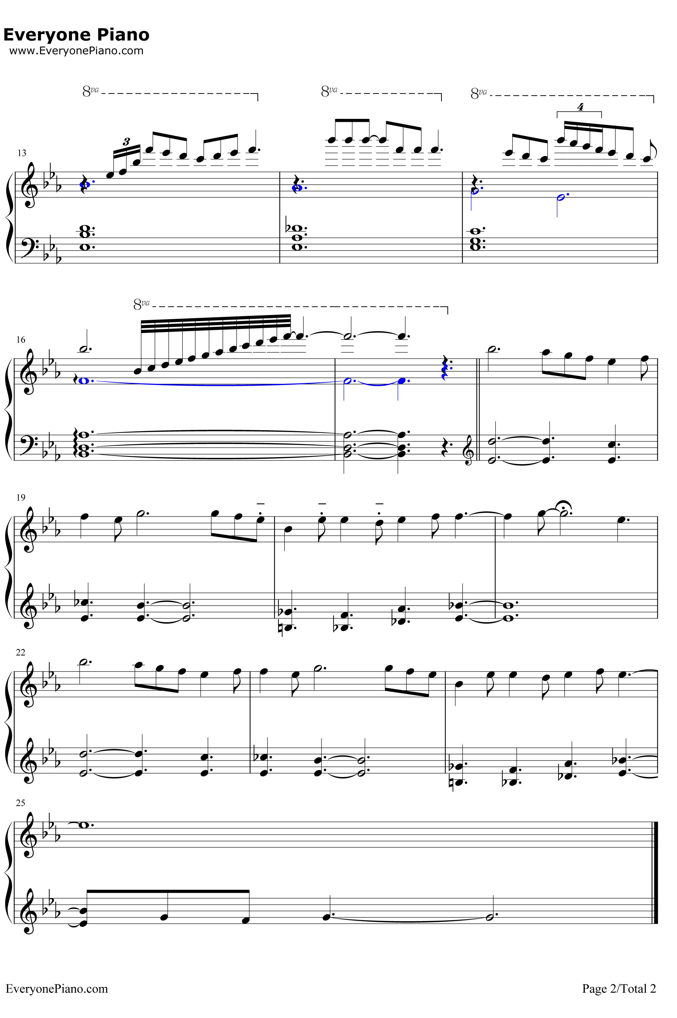 お砂糖ふたつ钢琴谱-PMMK-LittleBusters插曲2