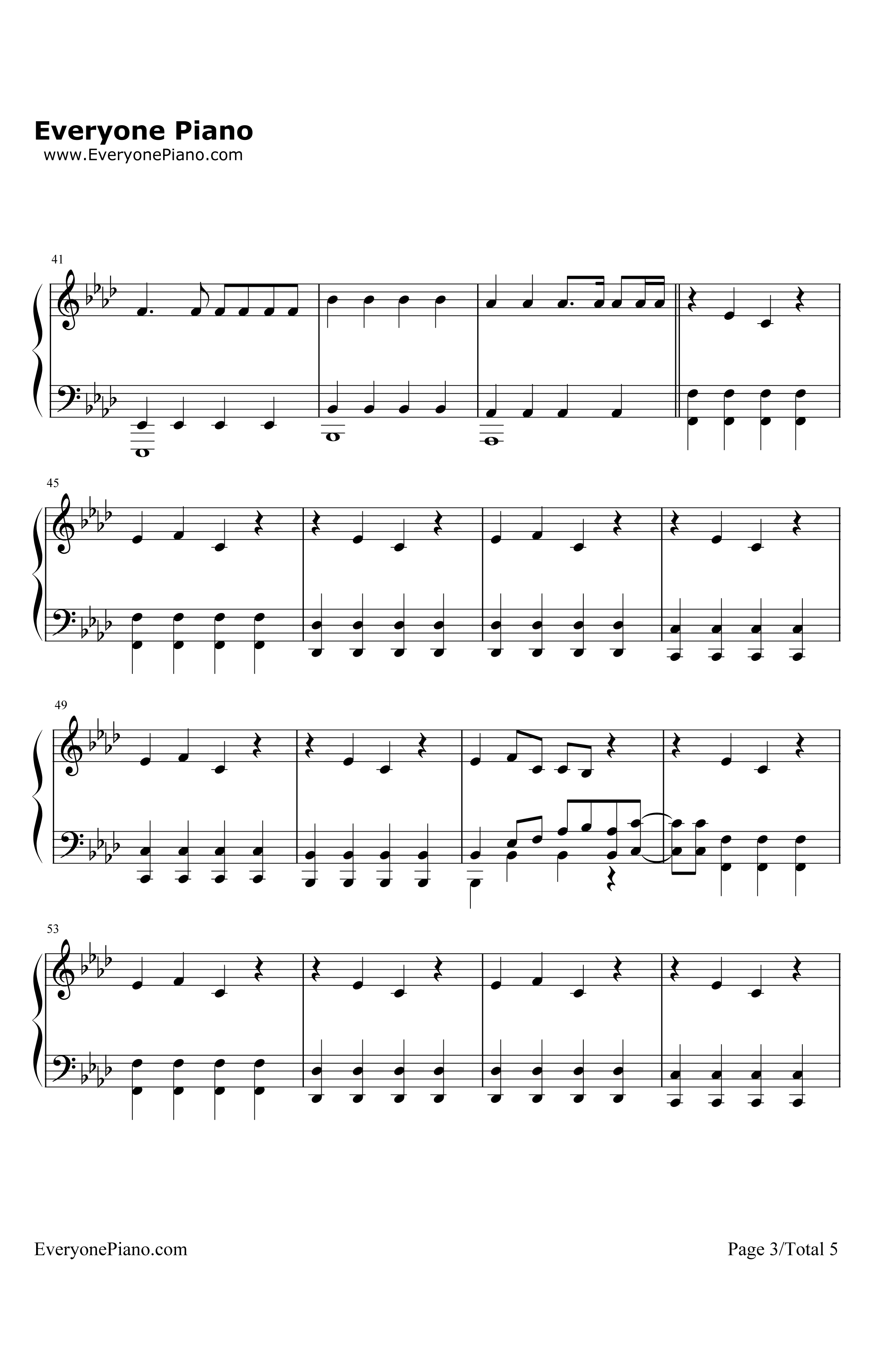 StarryEyed钢琴谱-EllieGoulding-海扁王插曲3