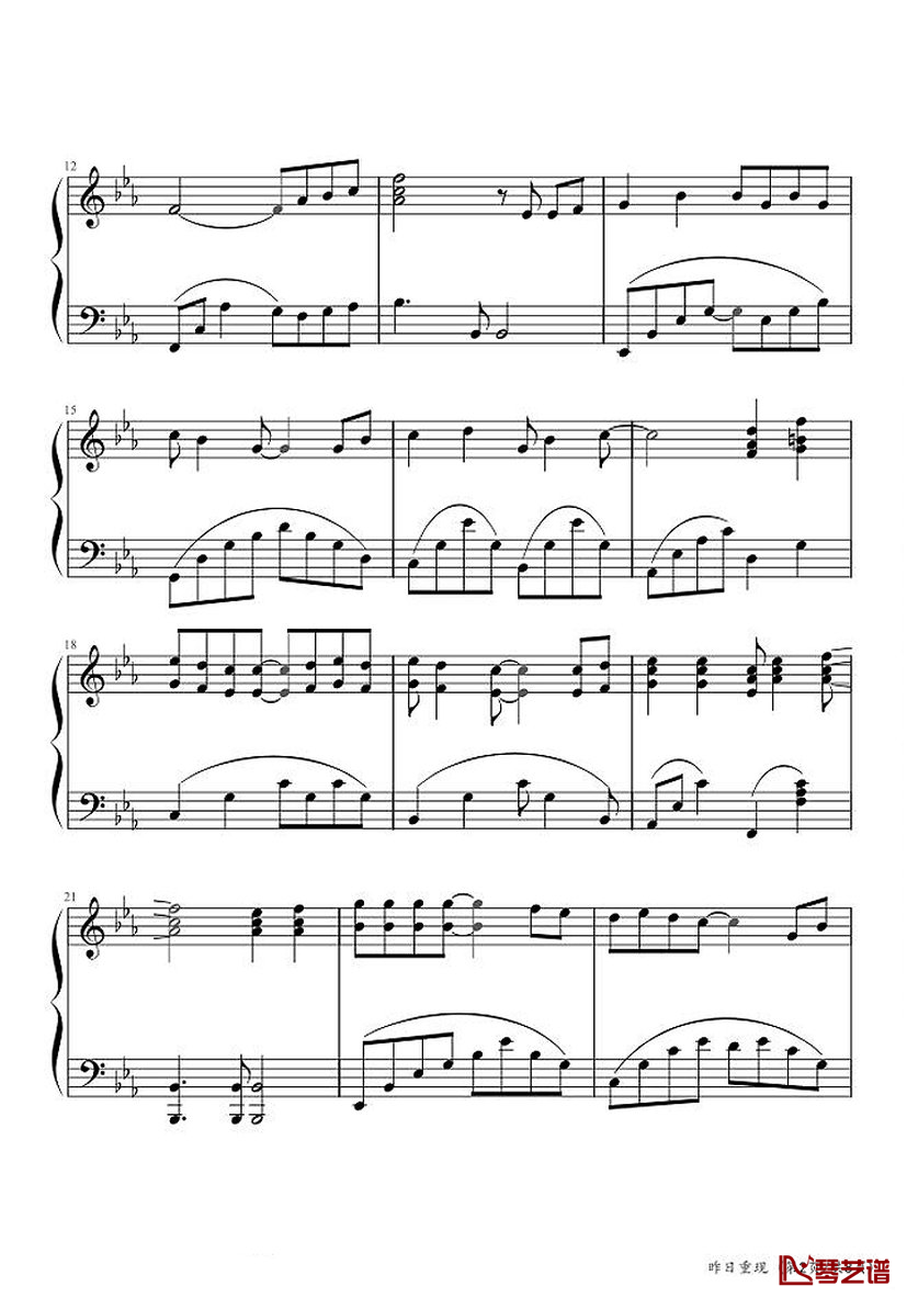 Yesterday Once More钢琴谱-理查德·卡朋特-电影《生命因你而动听》插曲）-卡朋特兄妹不朽的经典2